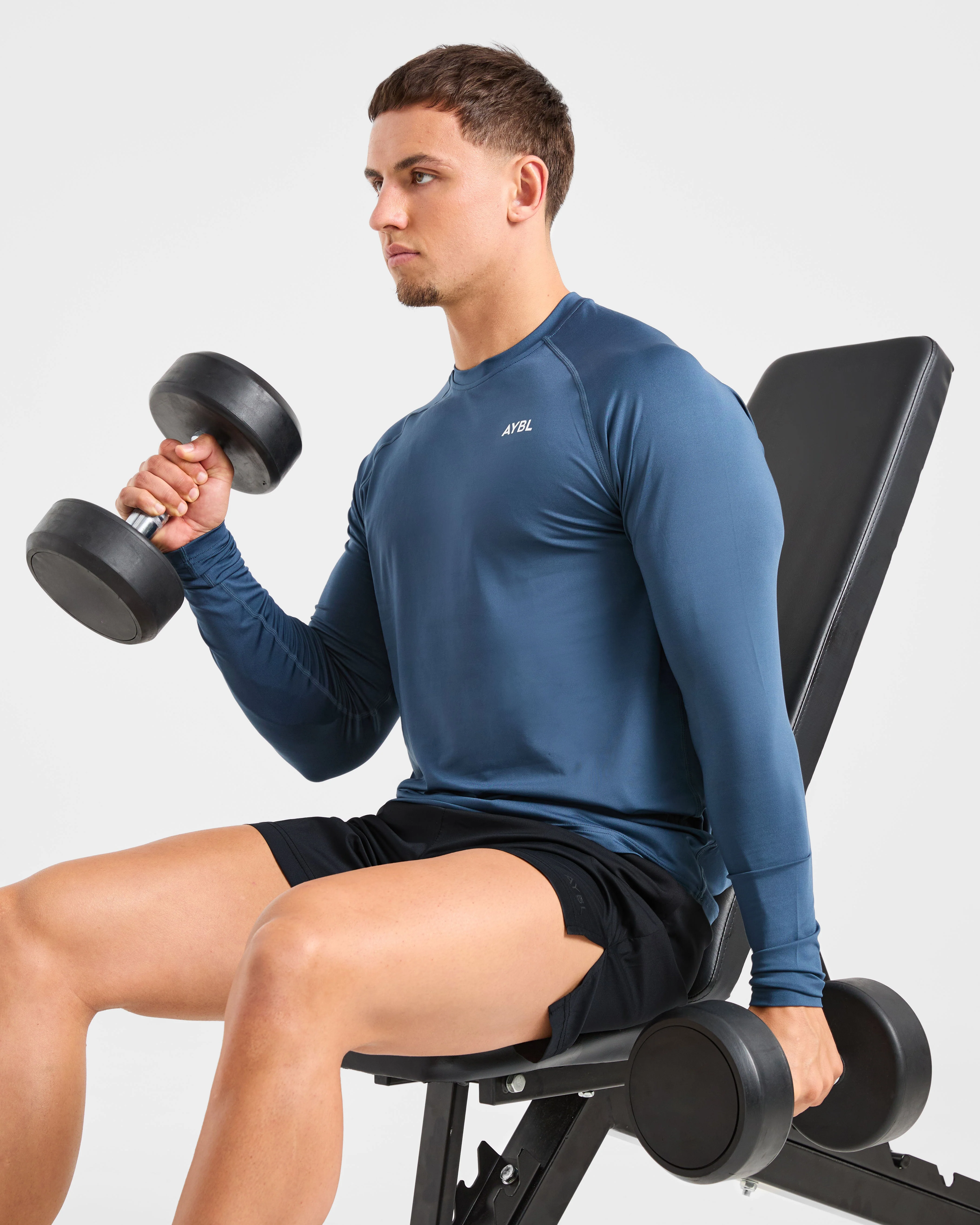 Essential Long Sleeve T Shirt - Deep Teal - Image 8