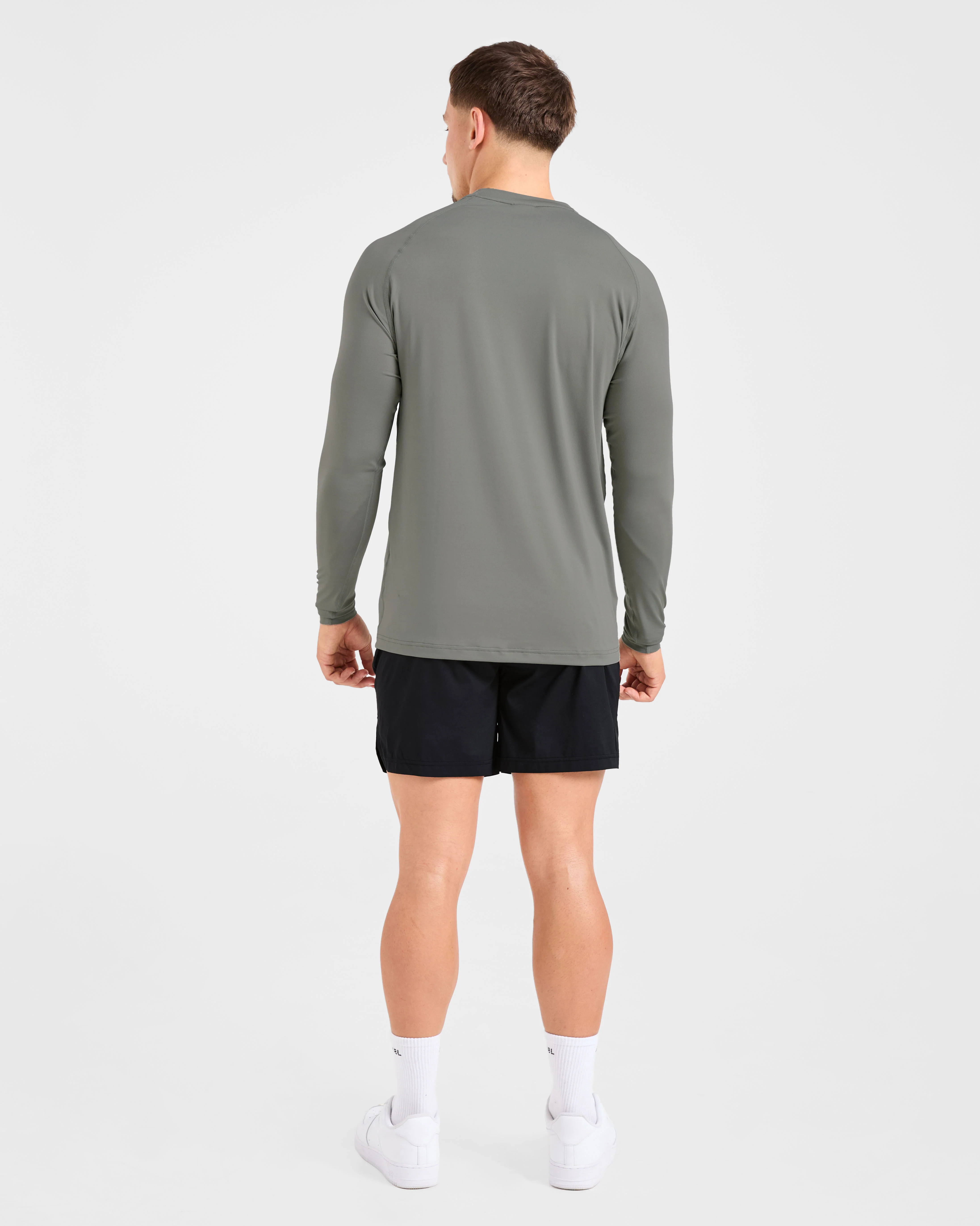 Essential Long Sleeve T Shirt - Olive Smoke - Image 4