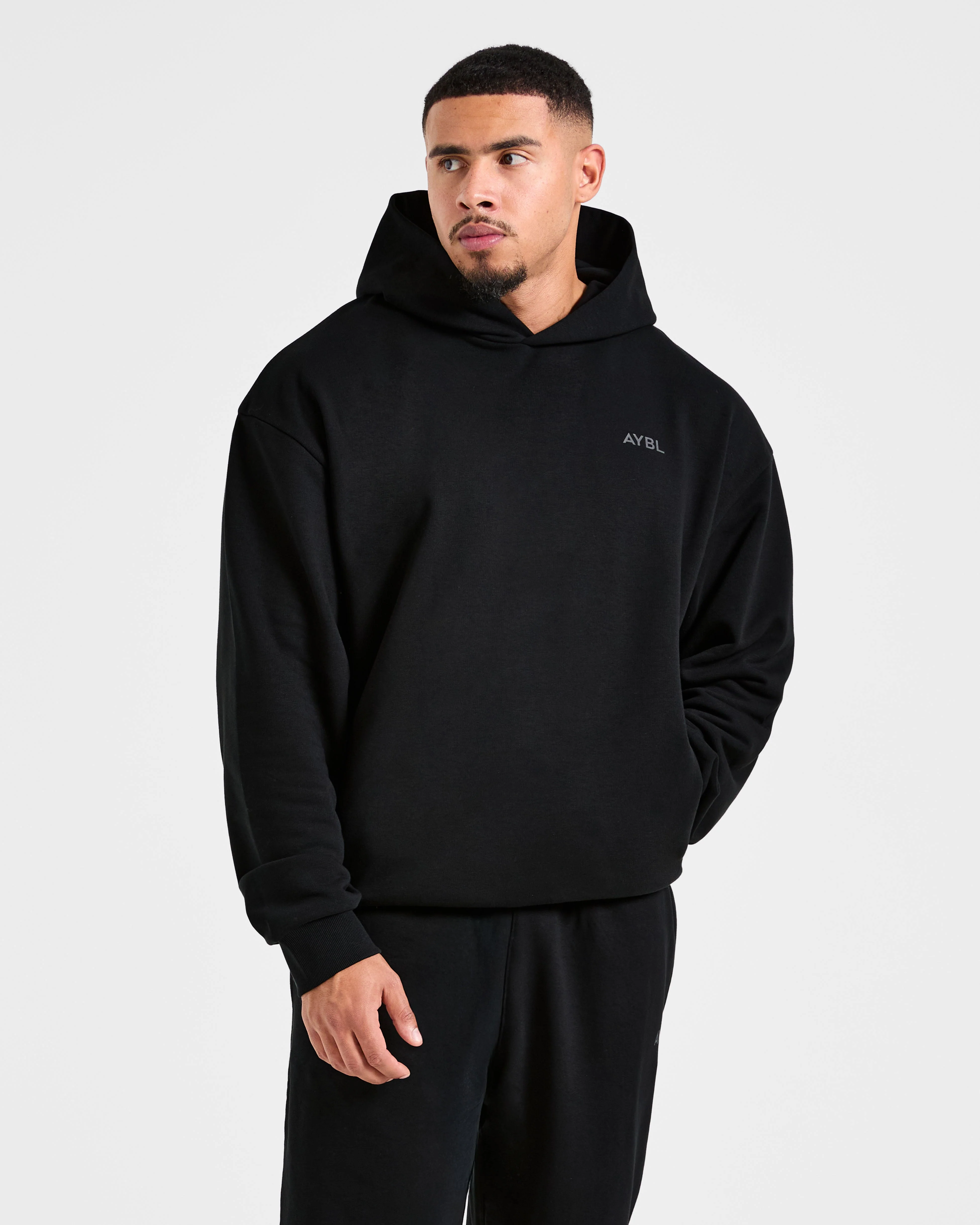 Essential Oversized Graphic Hoodie - Noir - Image 2