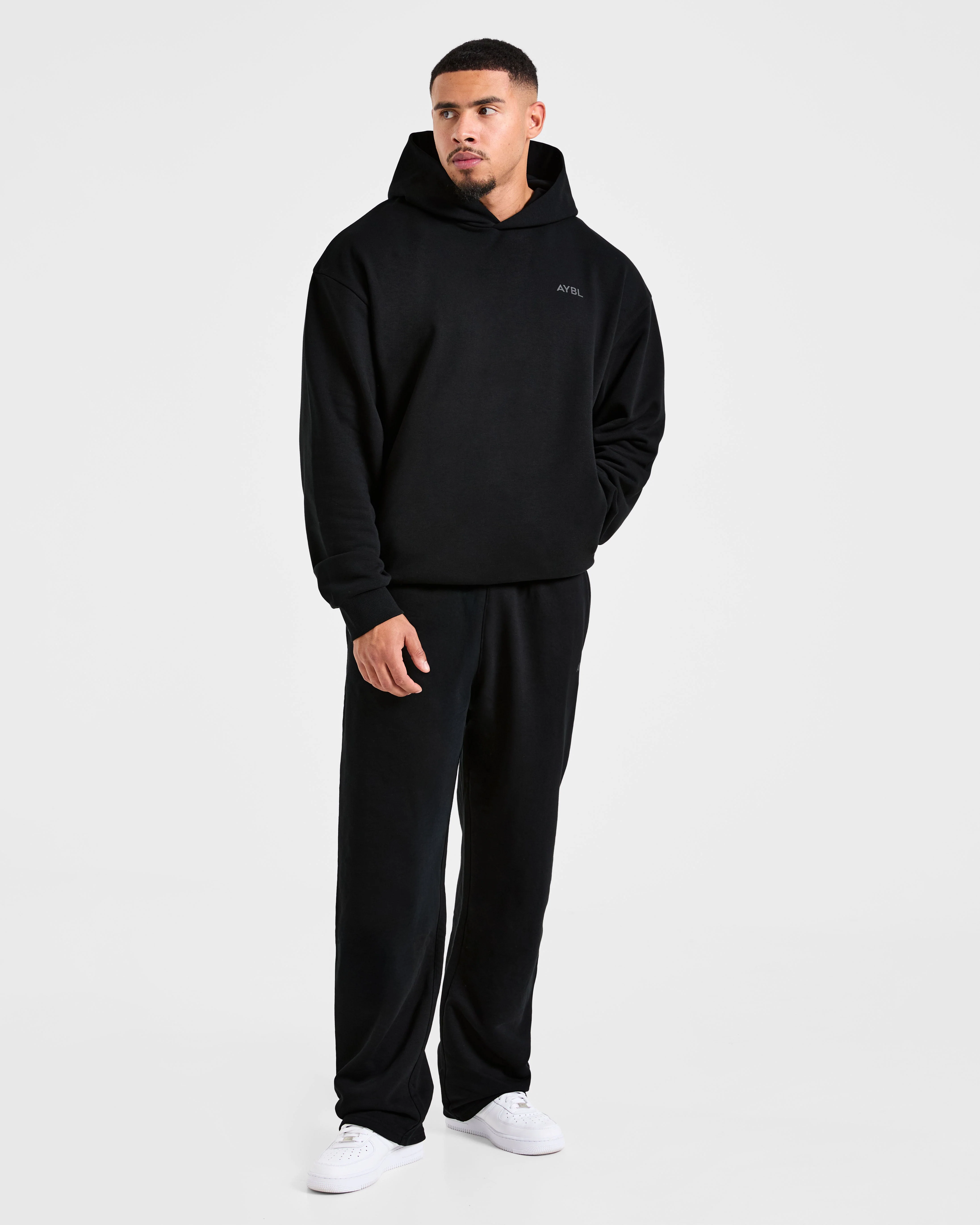 Essential Oversized Graphic Hoodie - Noir - Image 3