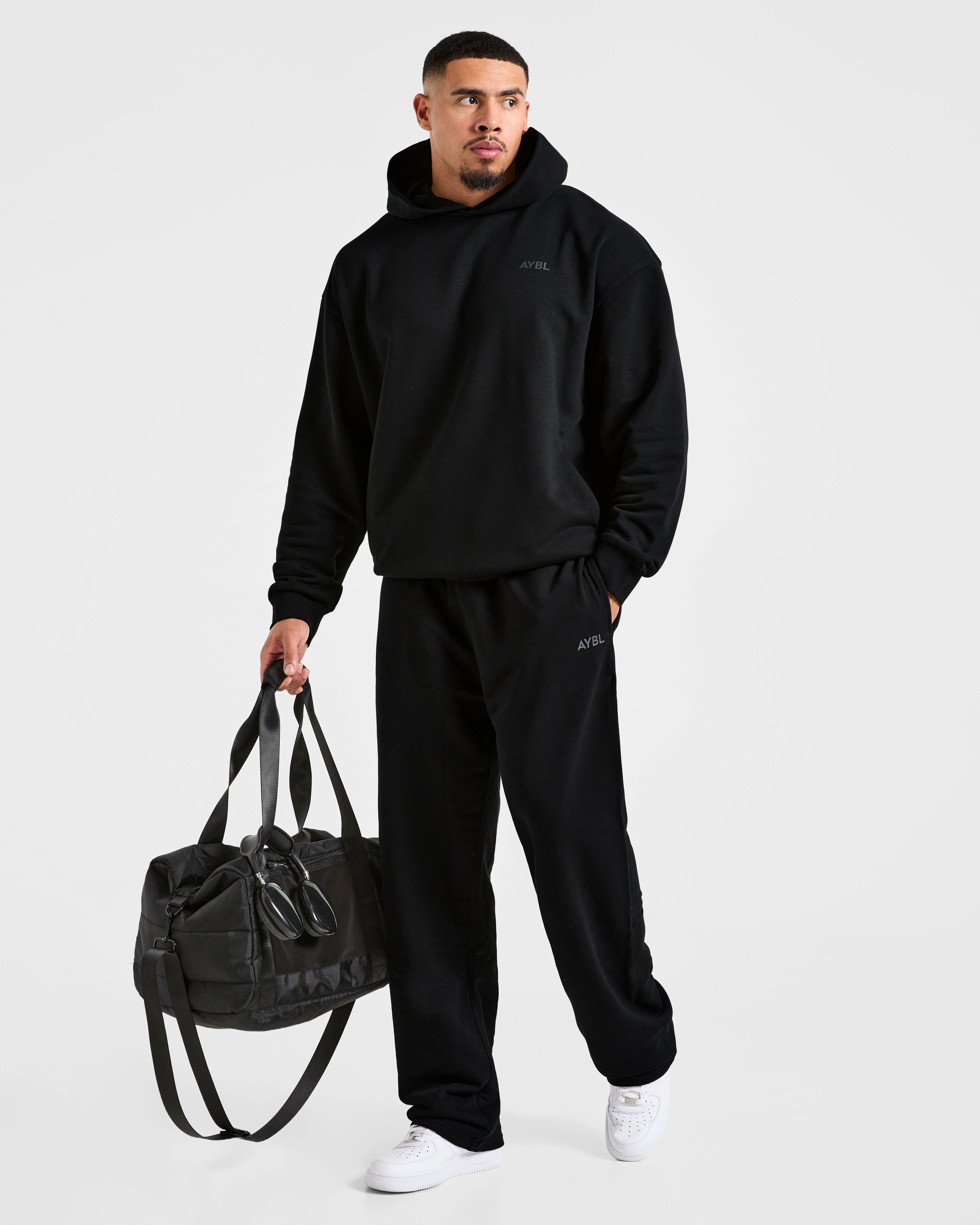Essential Oversized Graphic Hoodie - Noir - Image 8