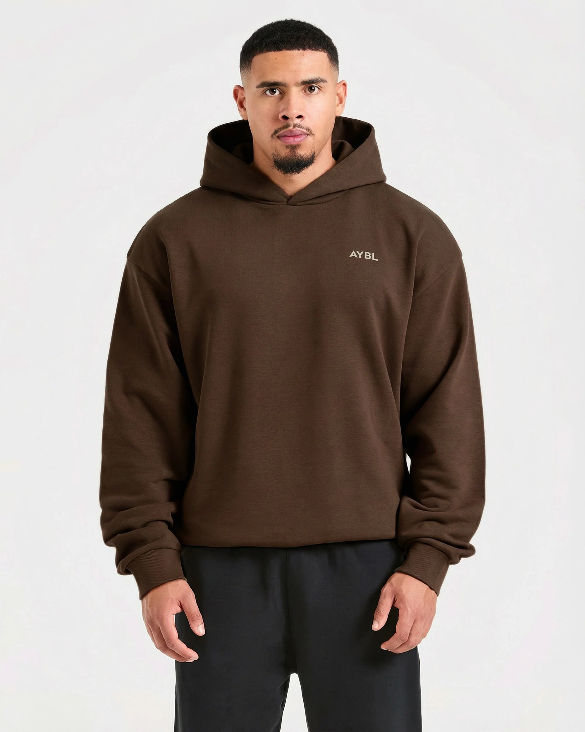 Essential Oversized Graphic Hoodie - Marron - Image 2