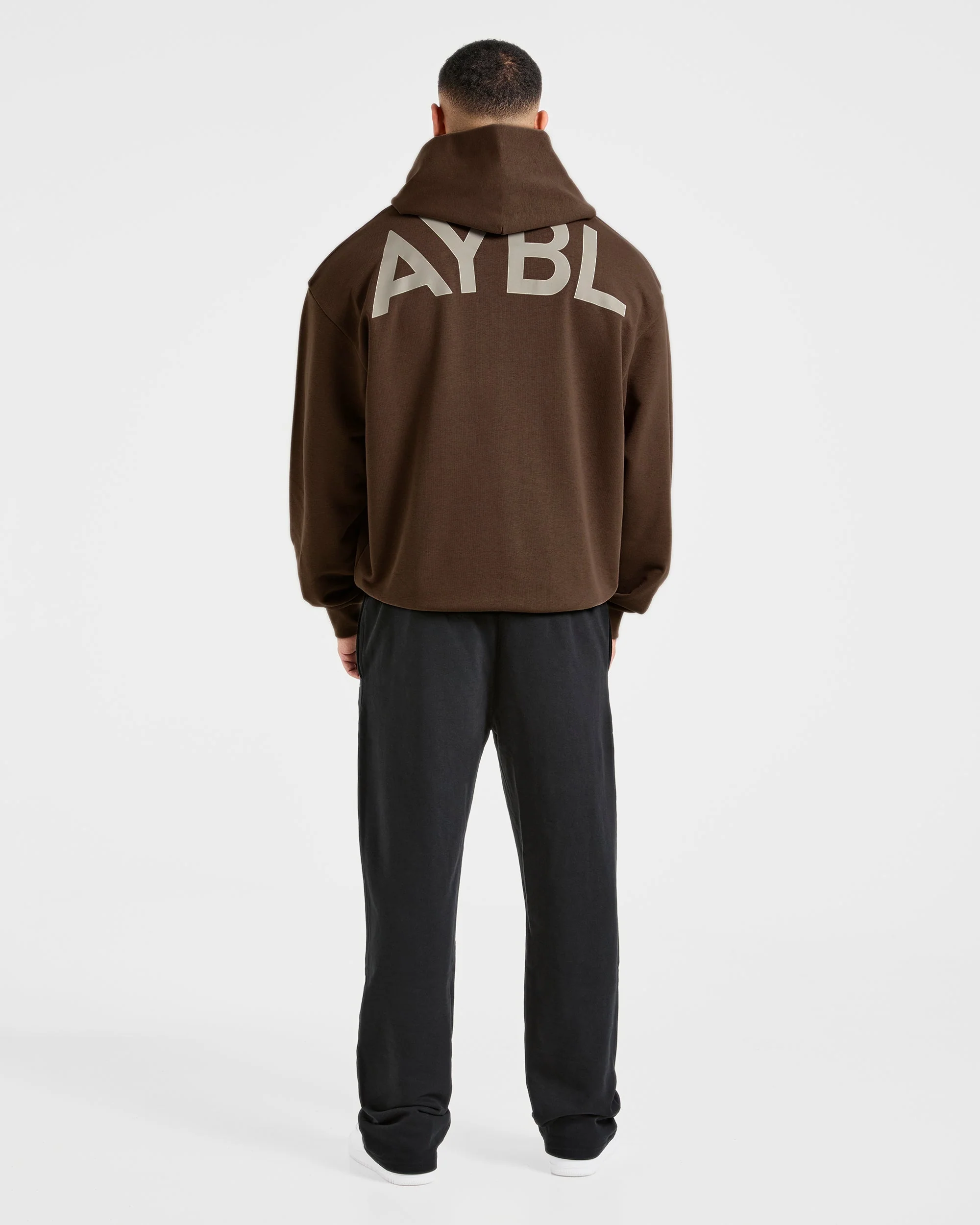 Essential Oversized Graphic Hoodie - Marron - Image 4