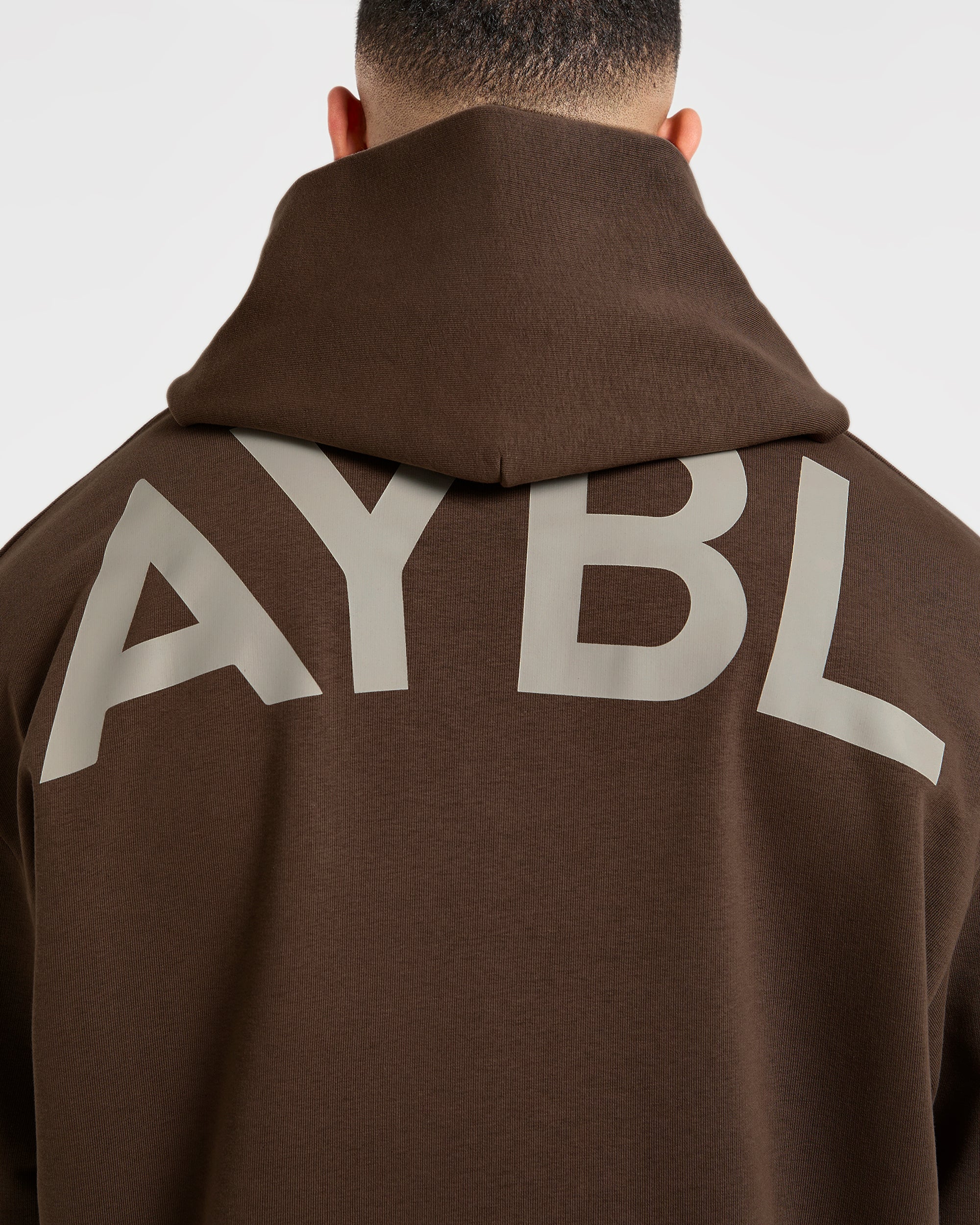 Essential Oversized Graphic Hoodie - Marron - Image 6