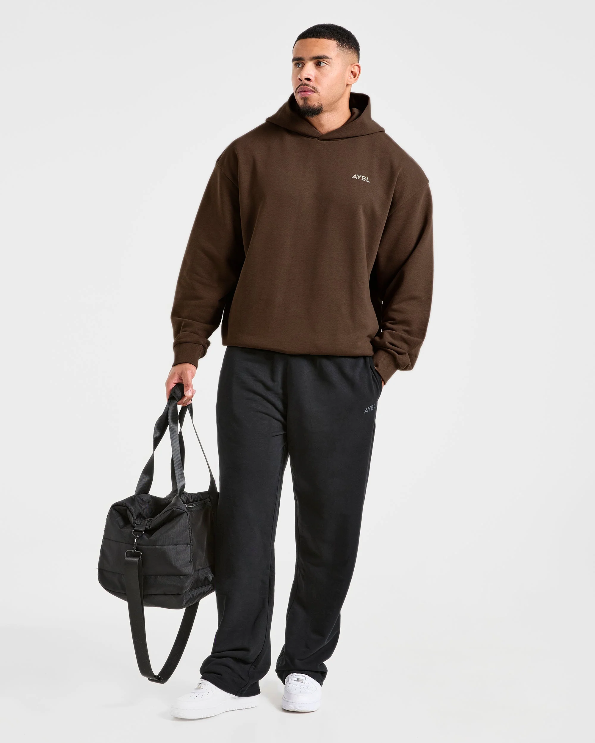 Essential Oversized Graphic Hoodie - Marron - Image 7