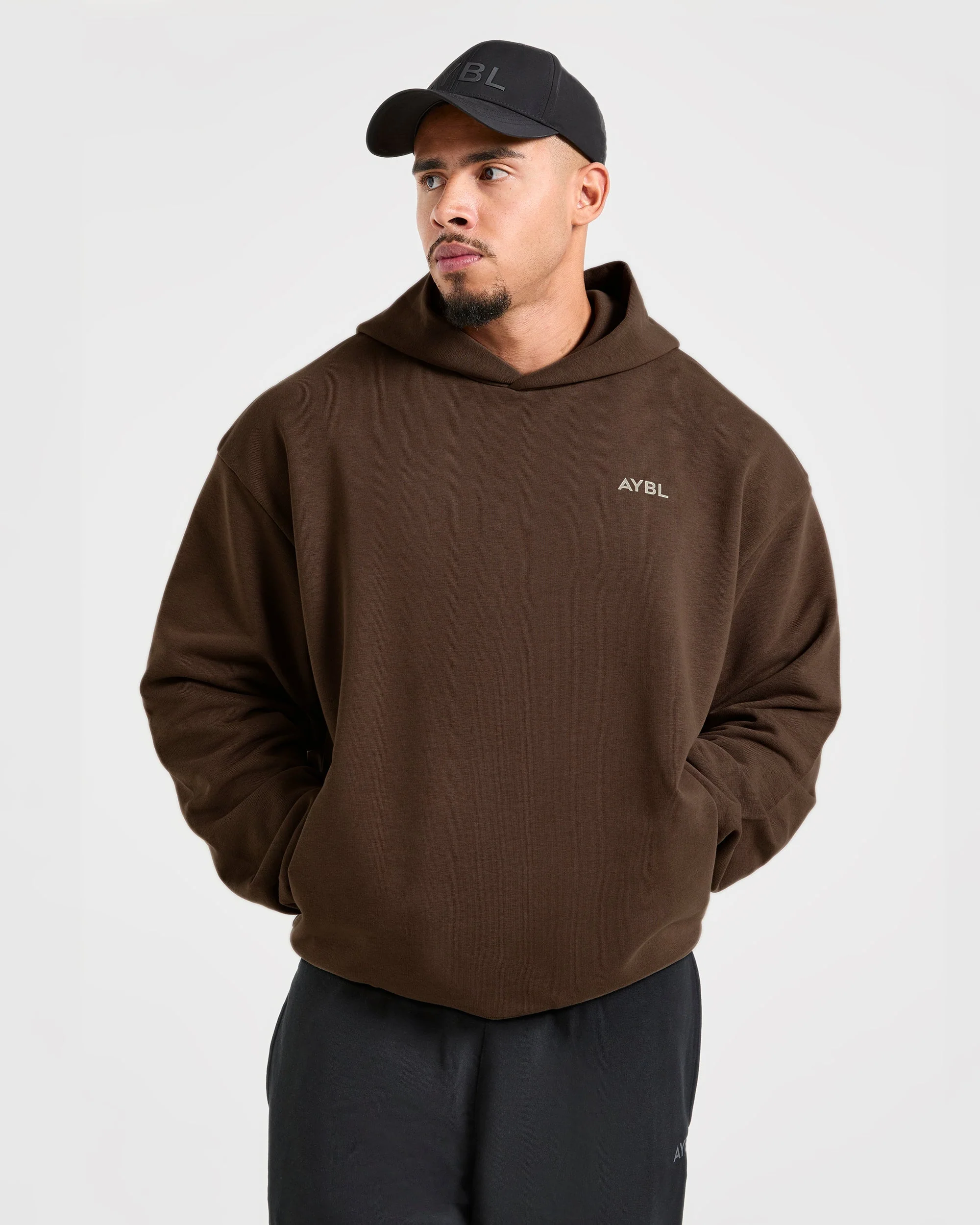 Essential Oversized Graphic Hoodie - Marron - Image 8