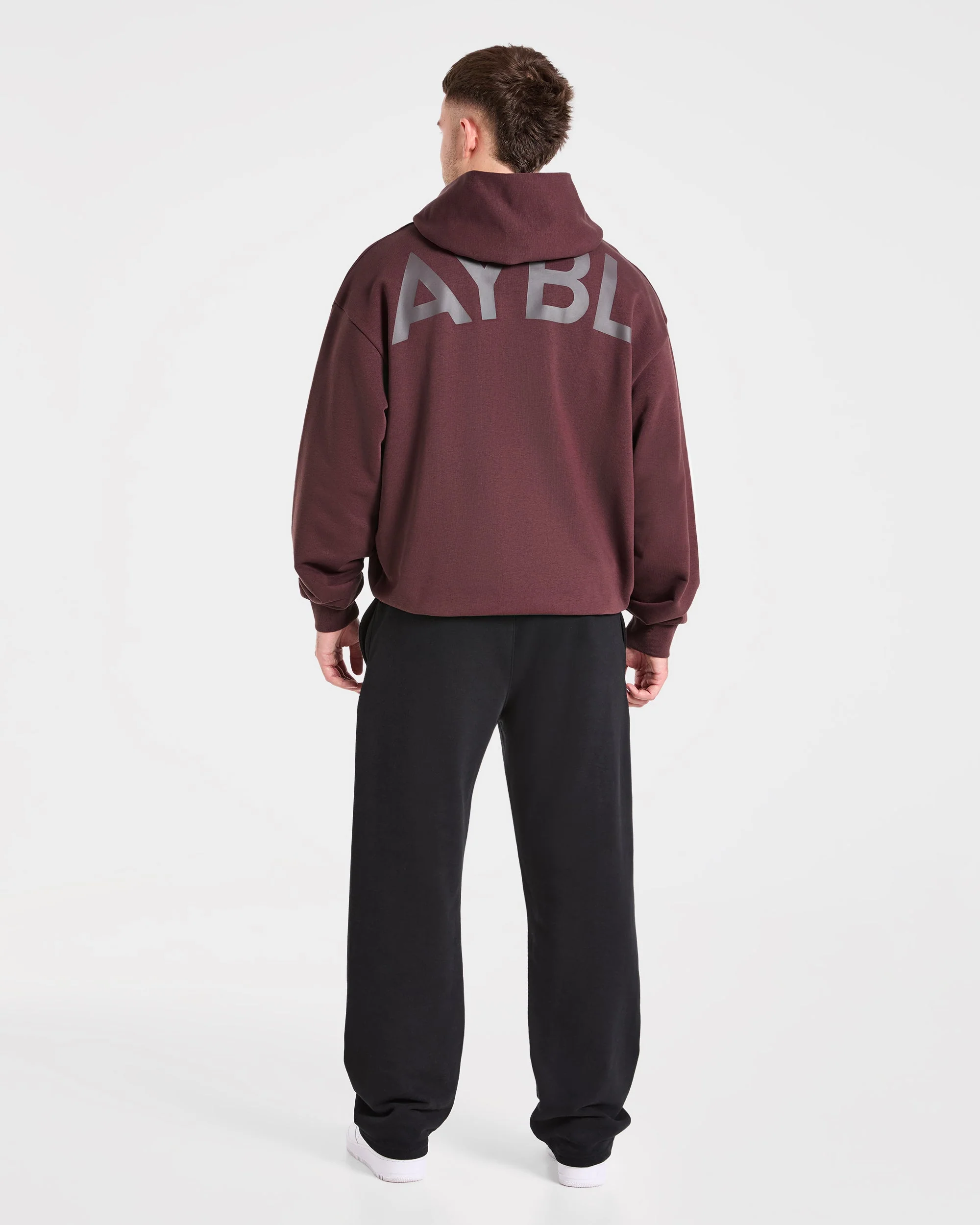 Essential Oversized Graphic Hoodie - Dusty Plum - Image 10