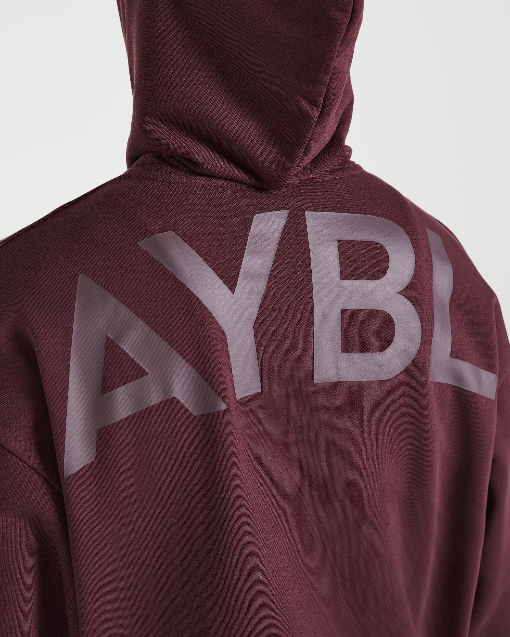 Essential Oversized Graphic Hoodie - Dusty Plum - Image 7