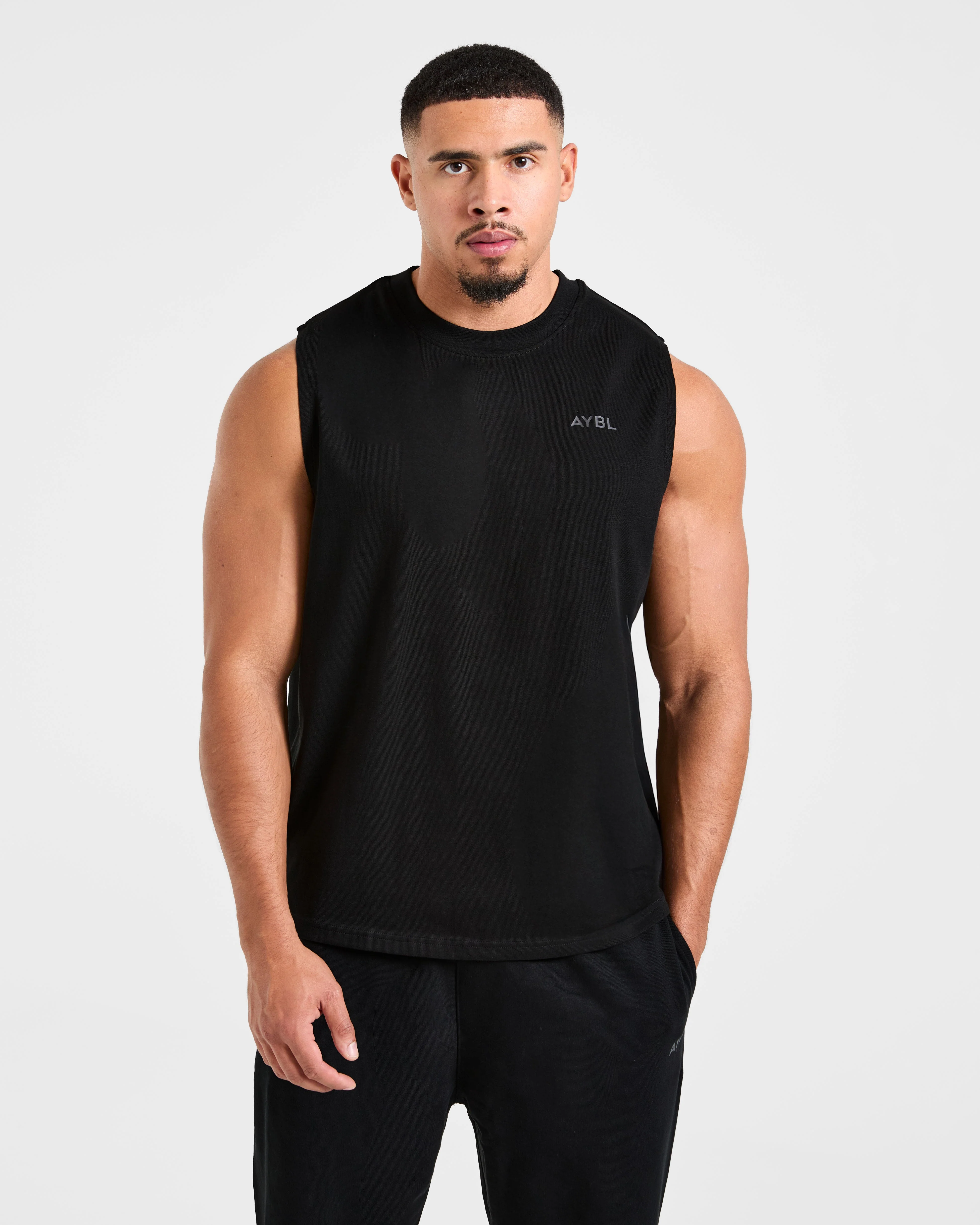 Essential Oversized Graphic Tank - Noir - Image 2