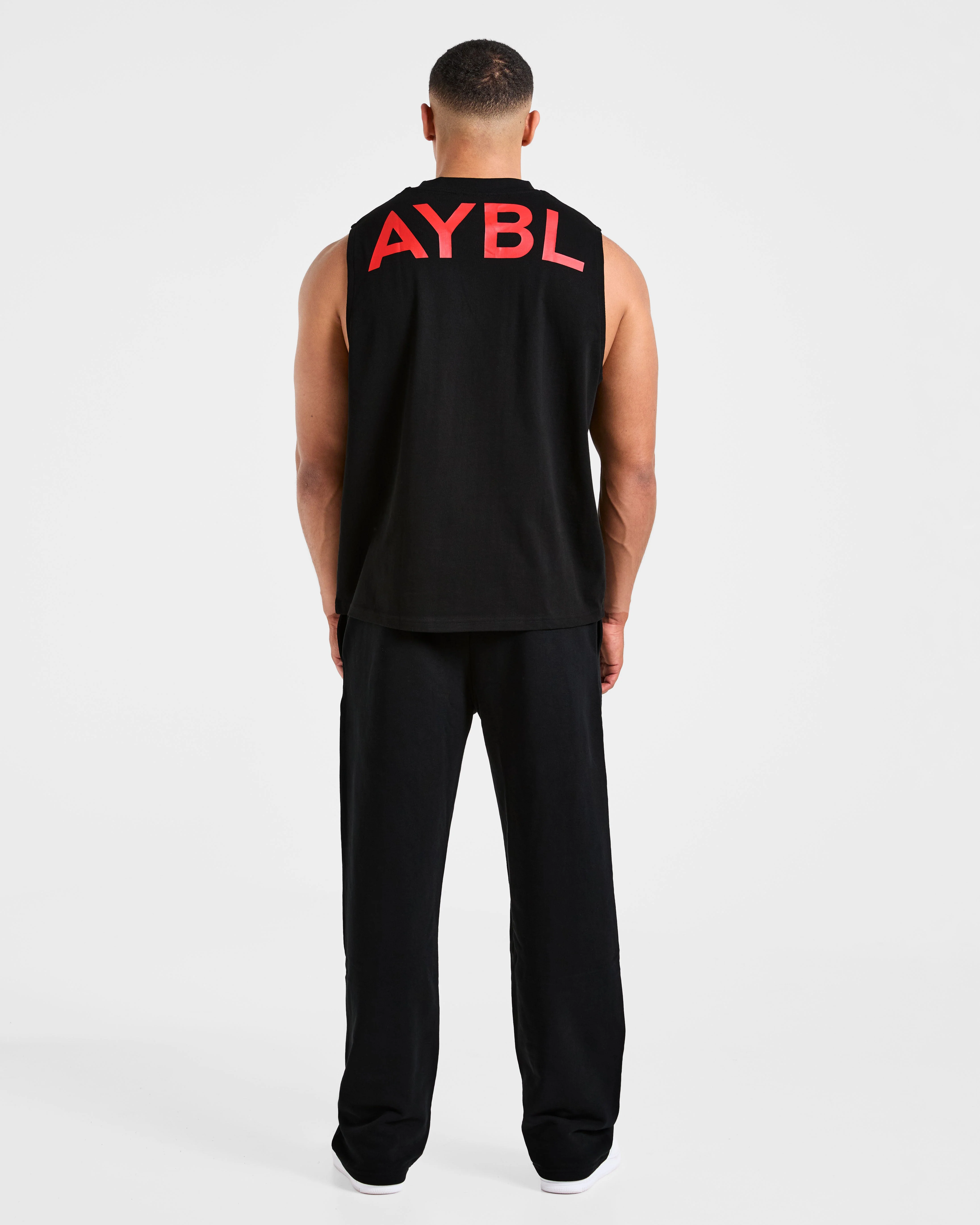Essential Oversized Graphic Tank - Noir/Rouge - Image 4