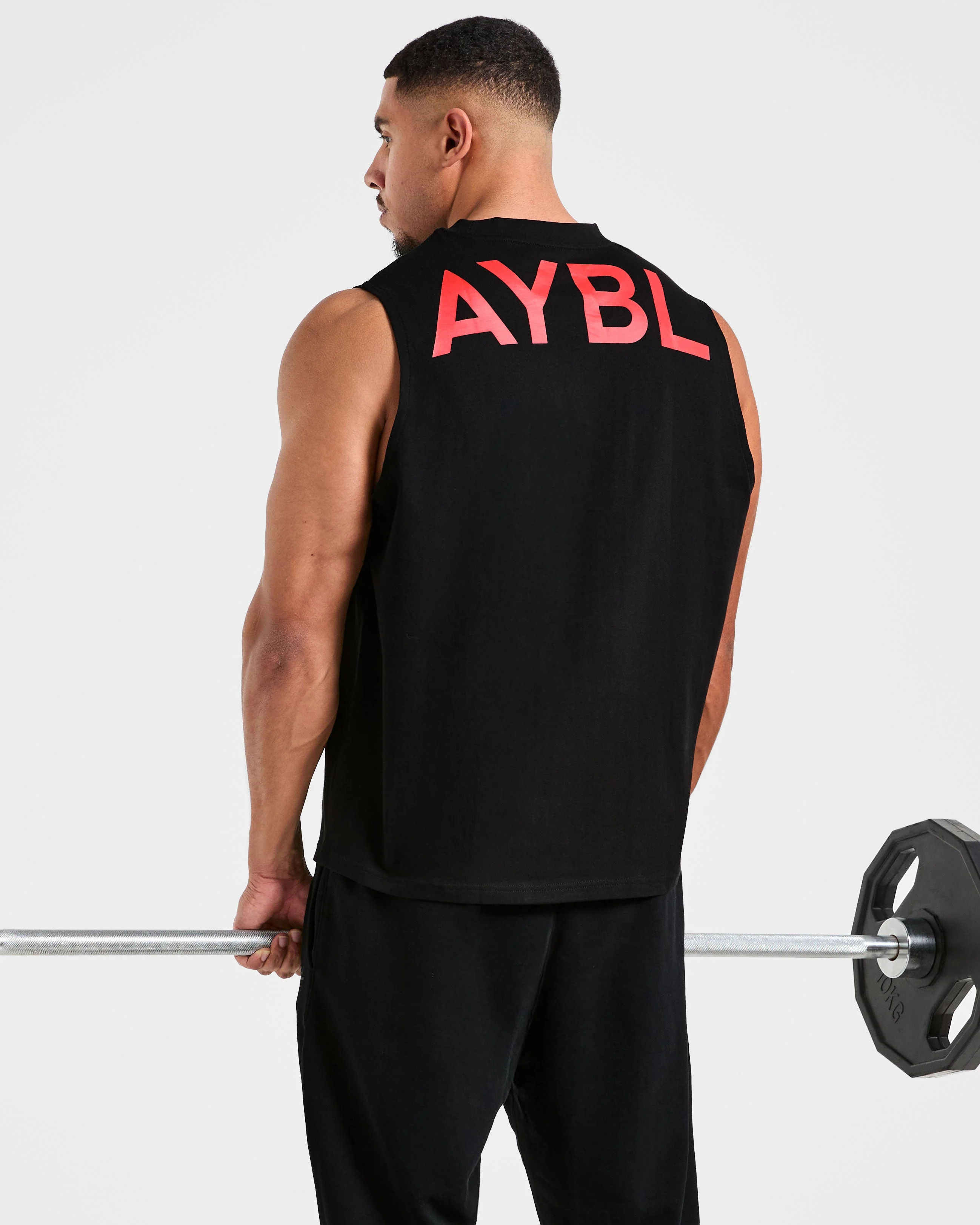 Essential Oversized Graphic Tank - Noir/Rouge - Image 8