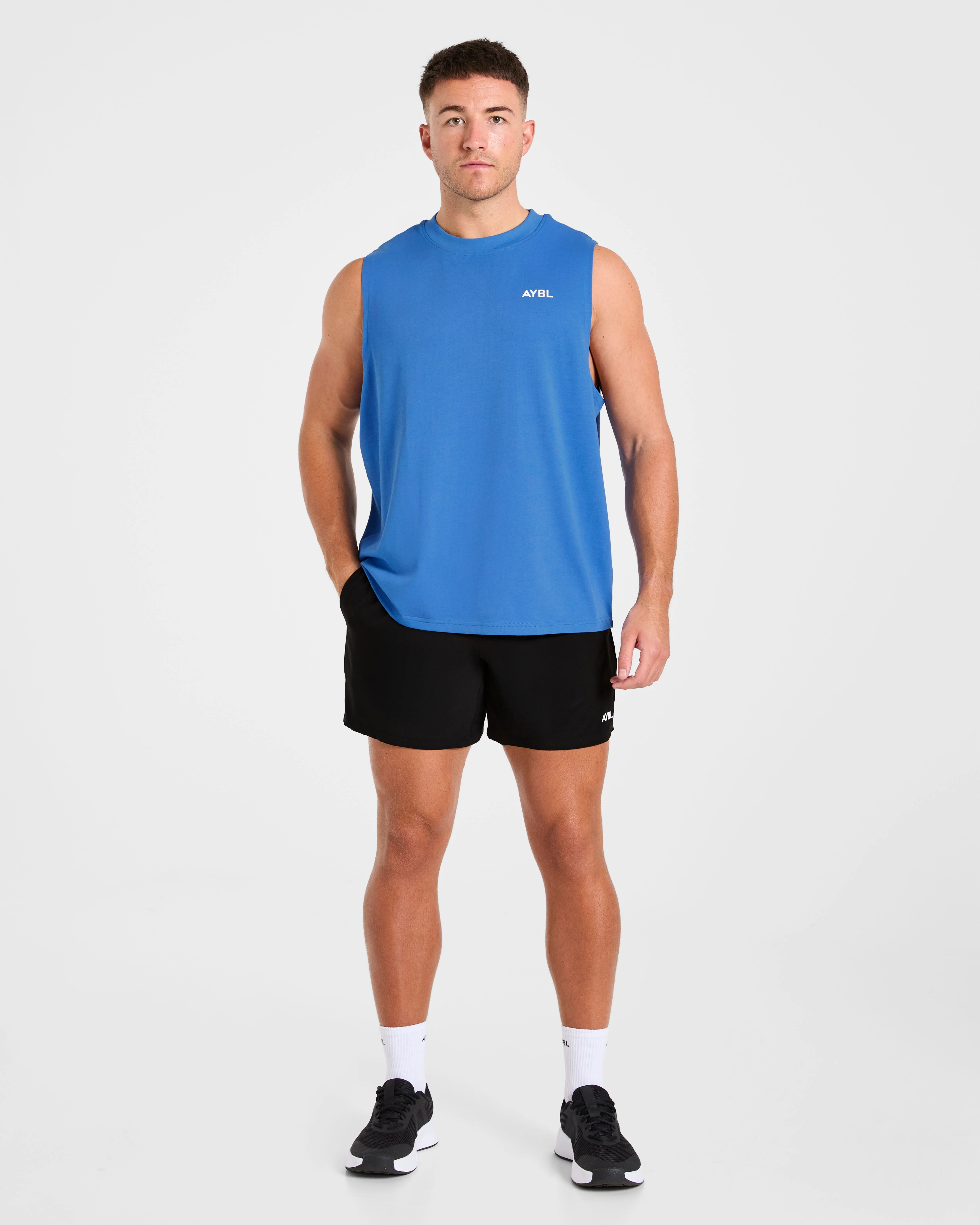 Essential Oversized Graphic Tank - Cobalt - Image 3