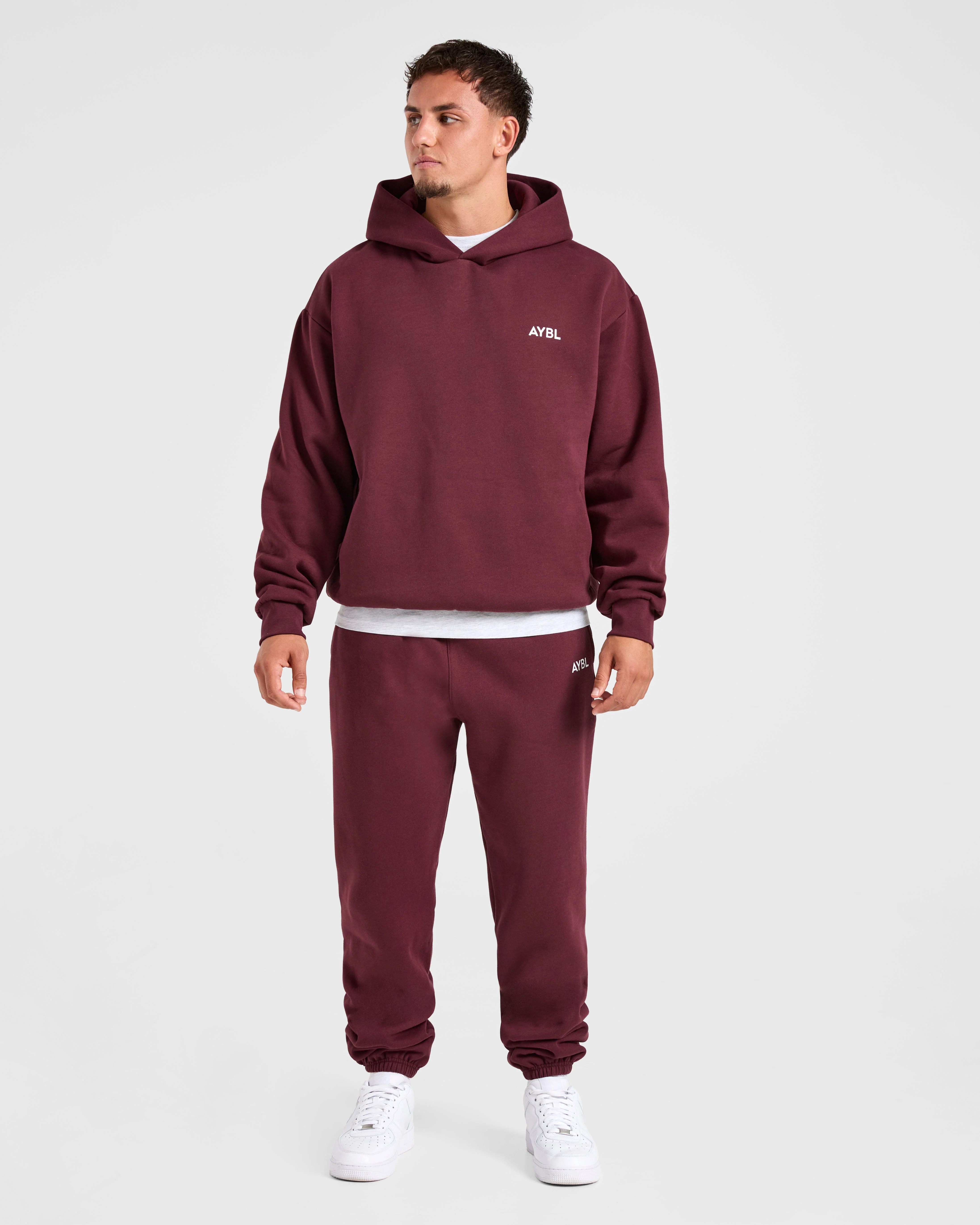 Essential Oversized Hoodie - Burgundy Rouge - Image 3