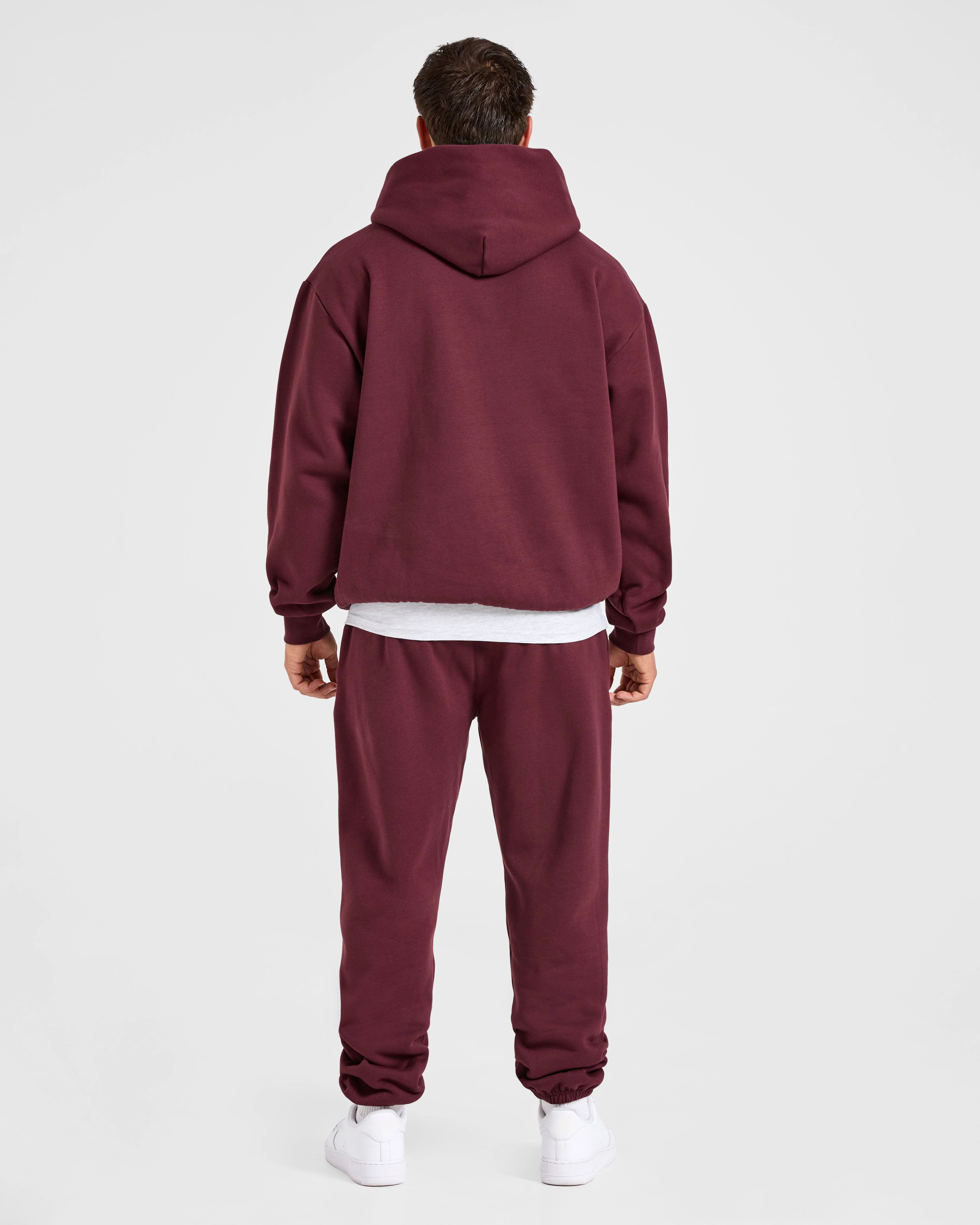 Essential Oversized Hoodie - Burgundy Rouge - Image 4