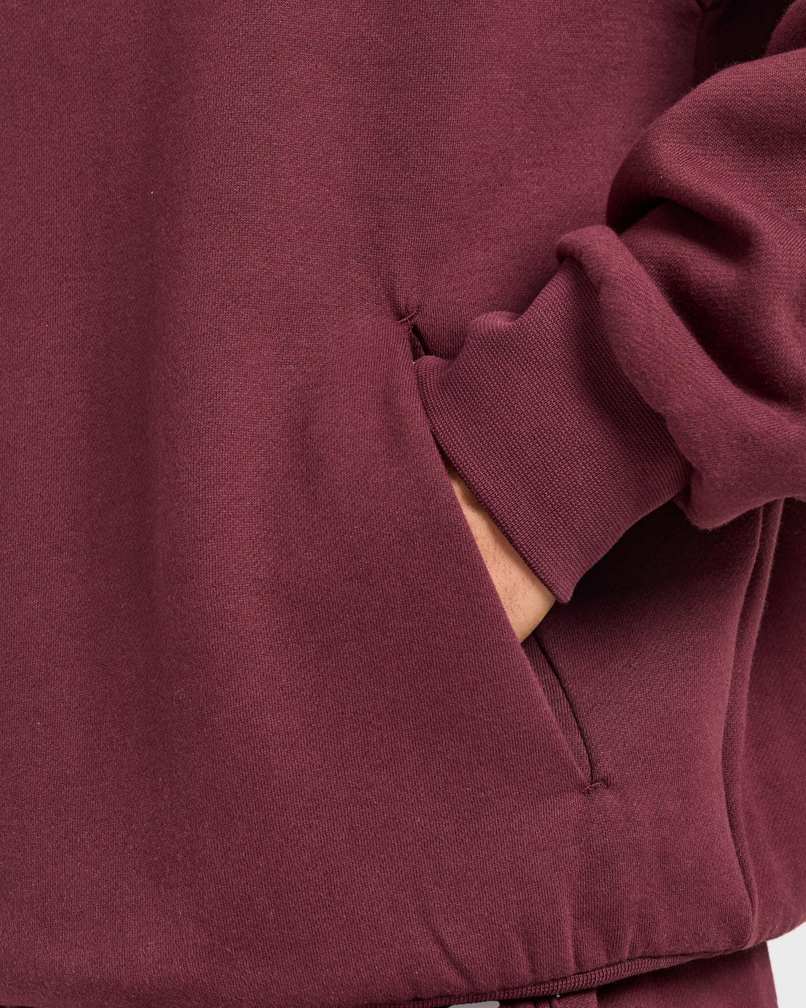 Essential Oversized Hoodie - Burgundy Rouge - Image 5