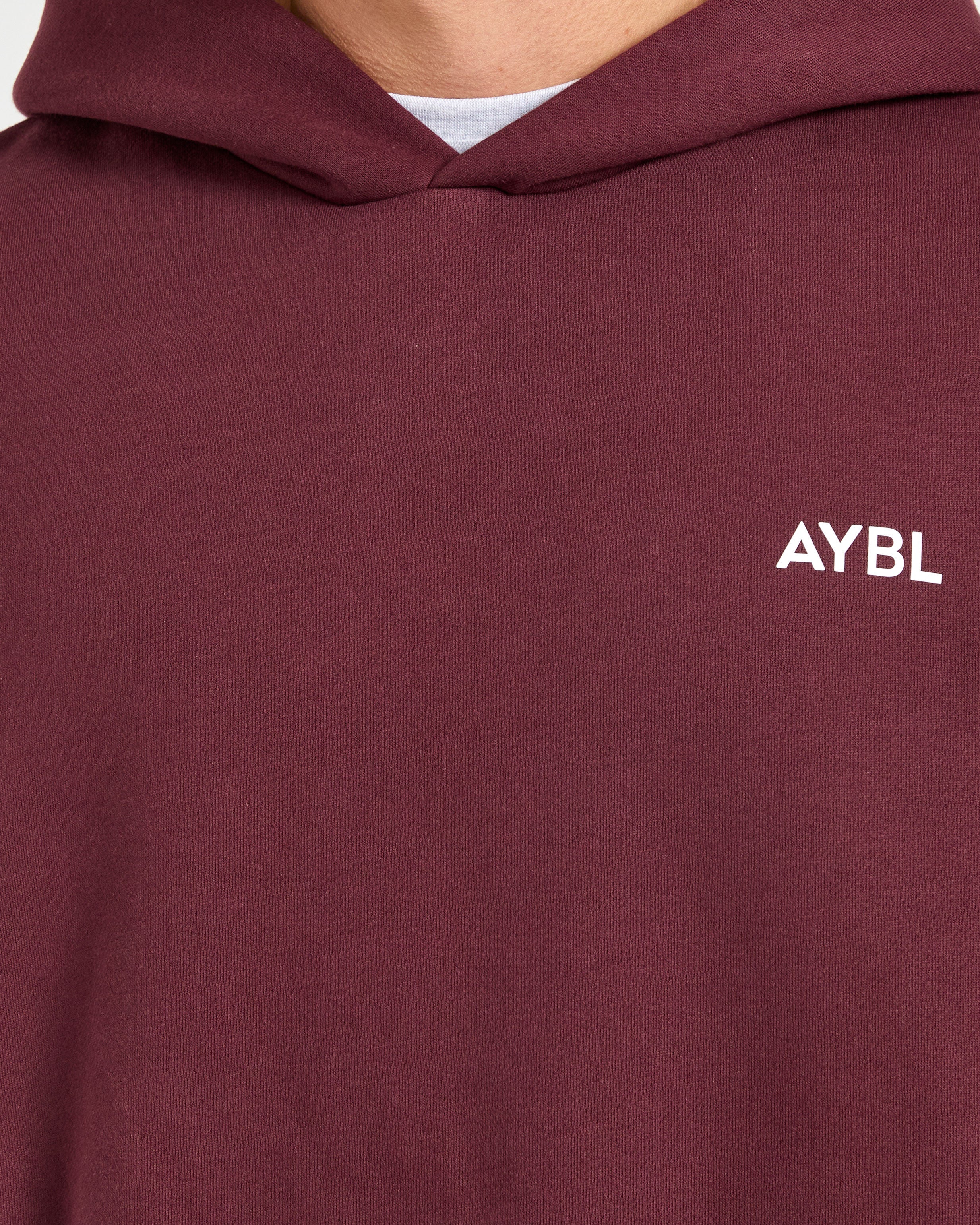 Essential Oversized Hoodie - Burgundy Rouge - Image 6
