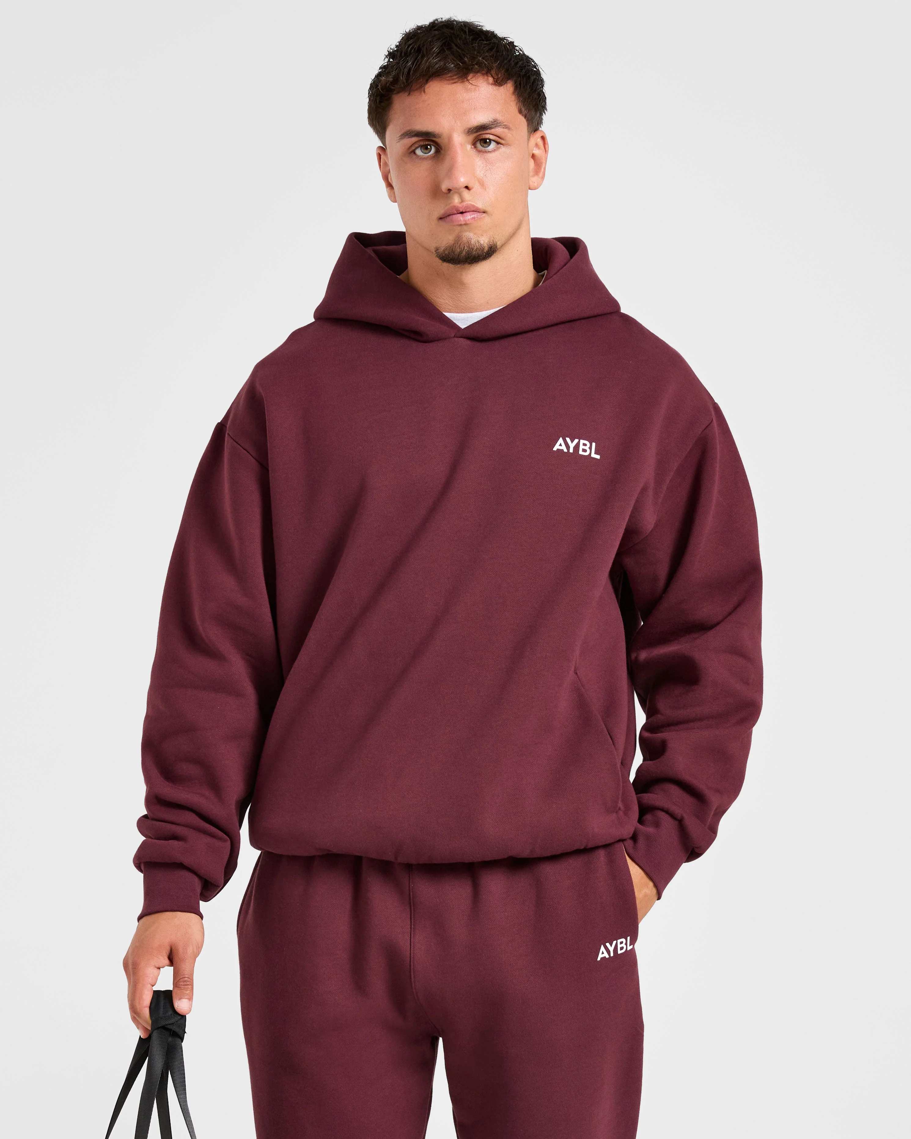 Essential Oversized Hoodie - Burgundy Rouge - Image 7