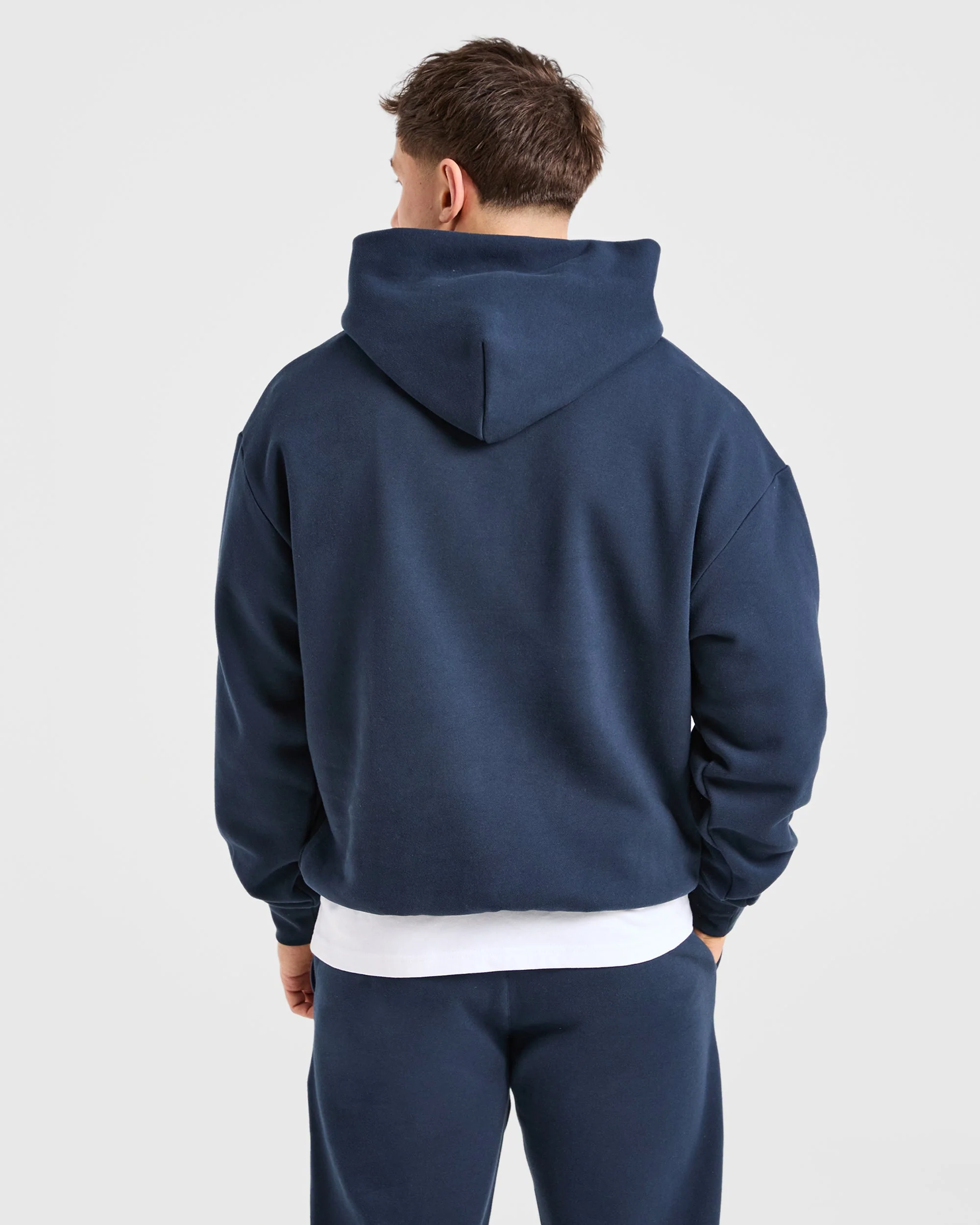 Essential Oversized Hoodie - Navy - Image 2