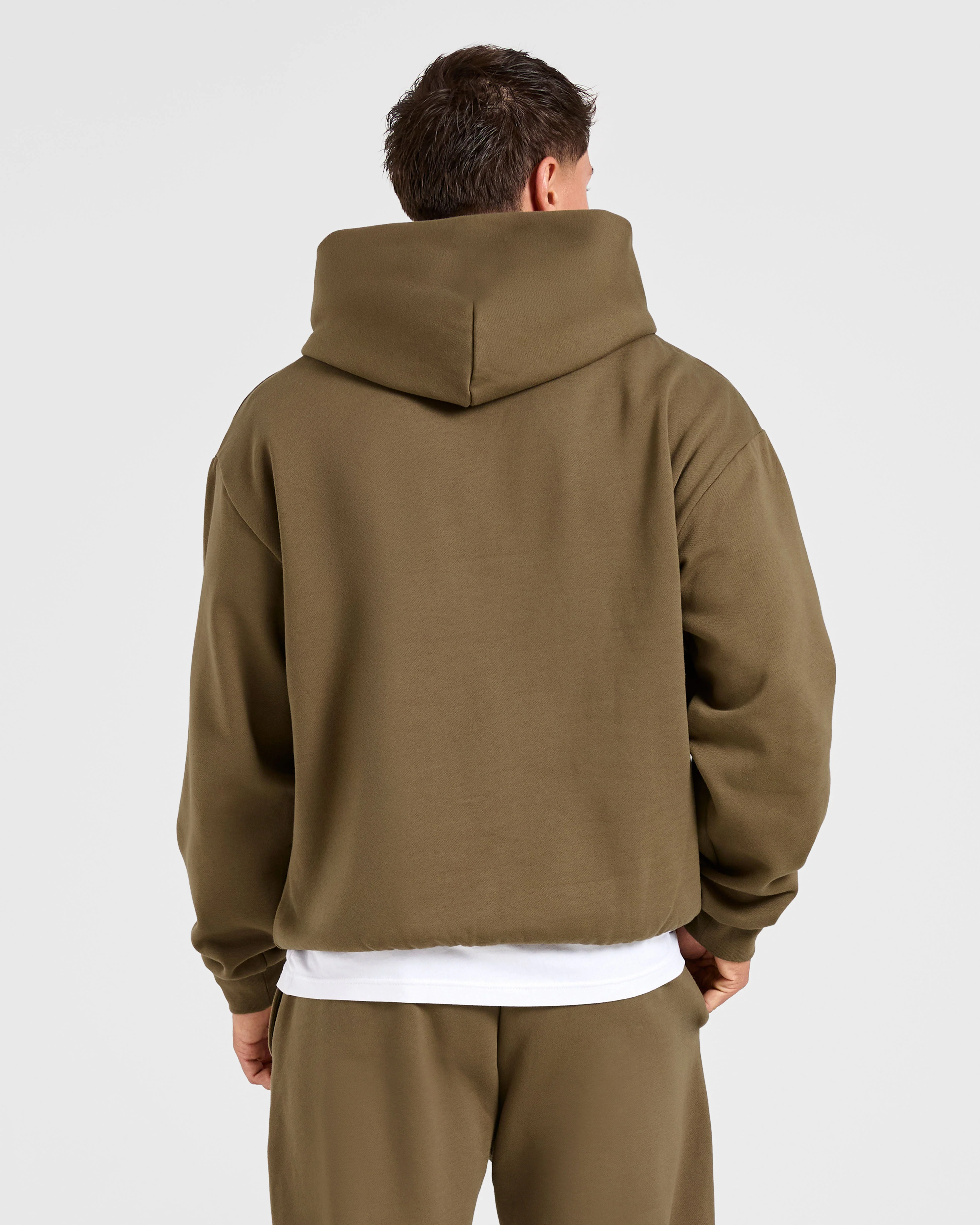 Essential Oversized Hoodie - Olive Vert - Image 2