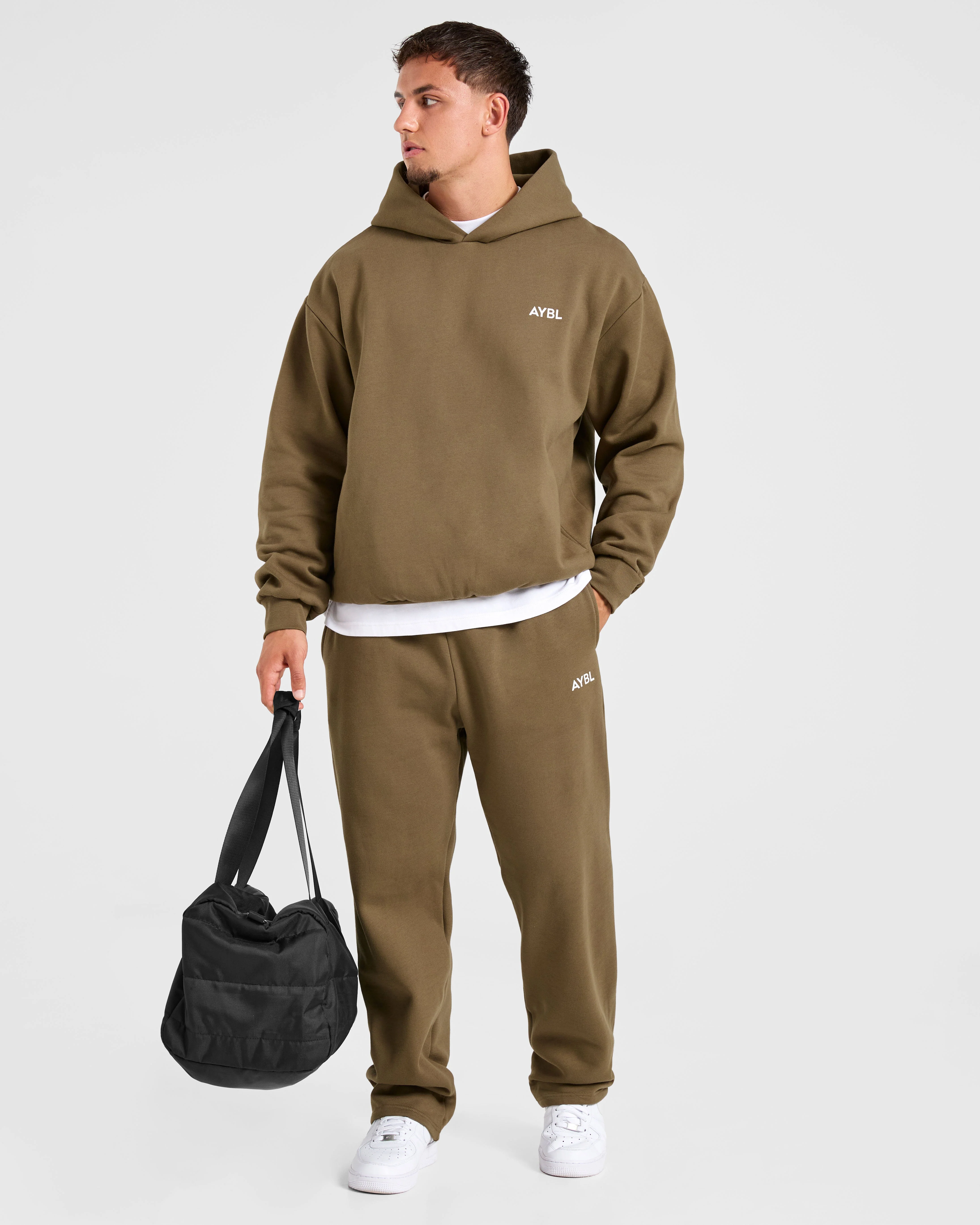 Essential Oversized Hoodie - Olive Vert - Image 7