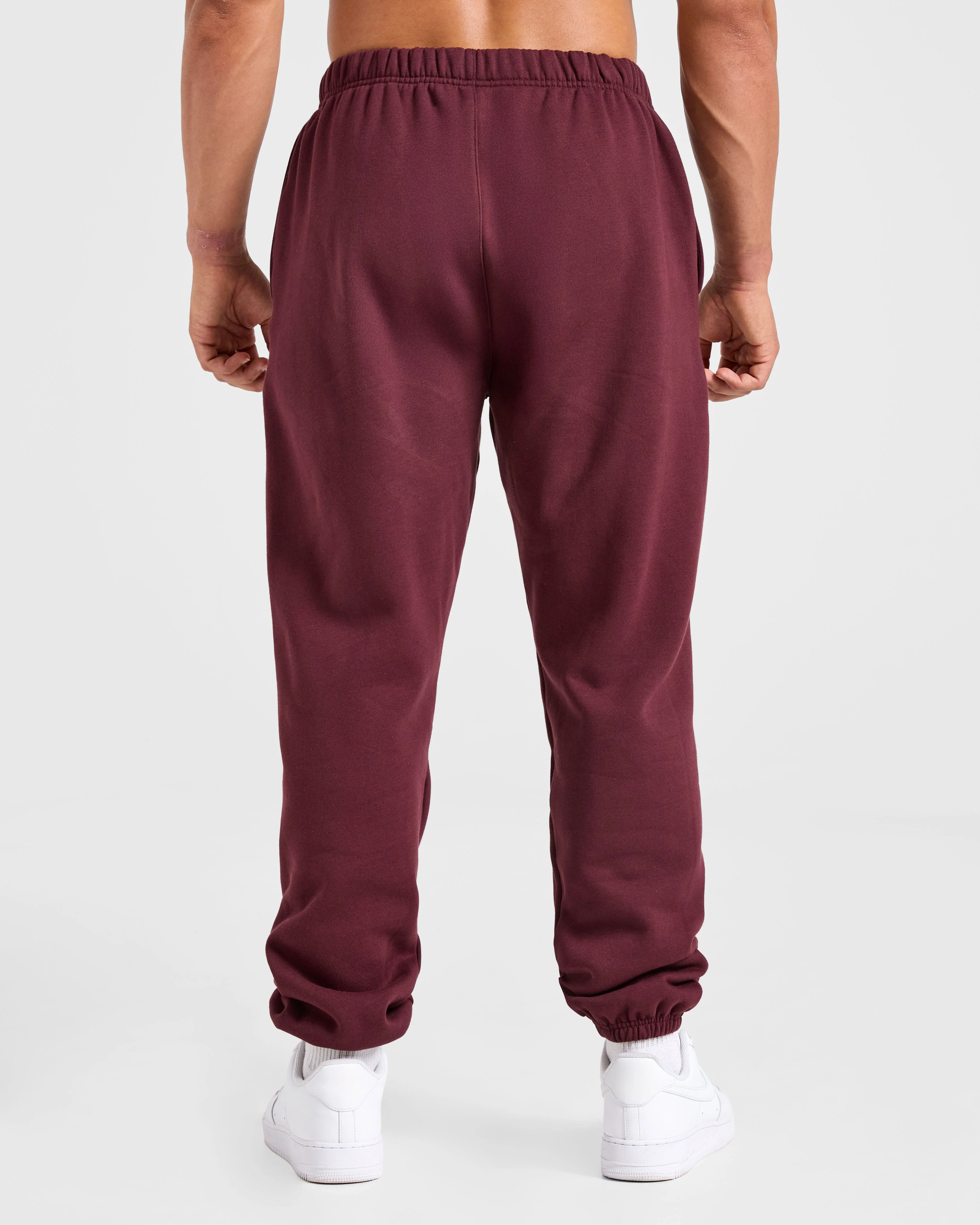 Essential Oversized Joggers - Burgundy Rouge - Image 2