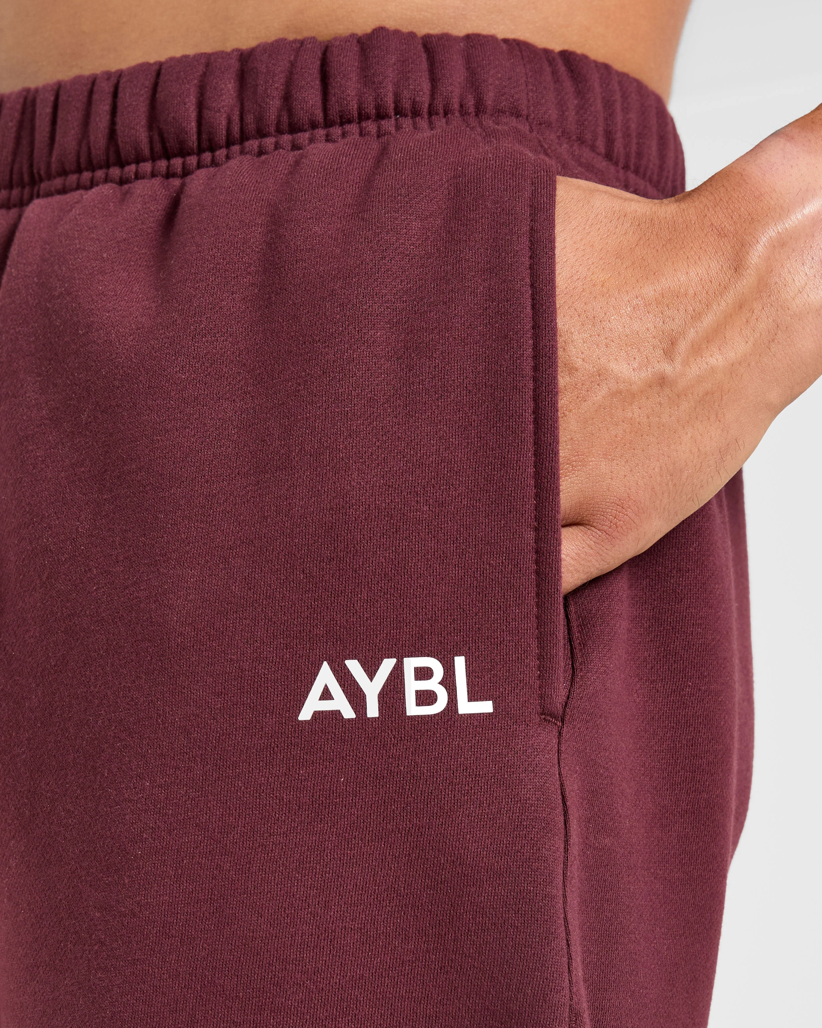 Essential Oversized Joggers - Burgundy Rouge - Image 5
