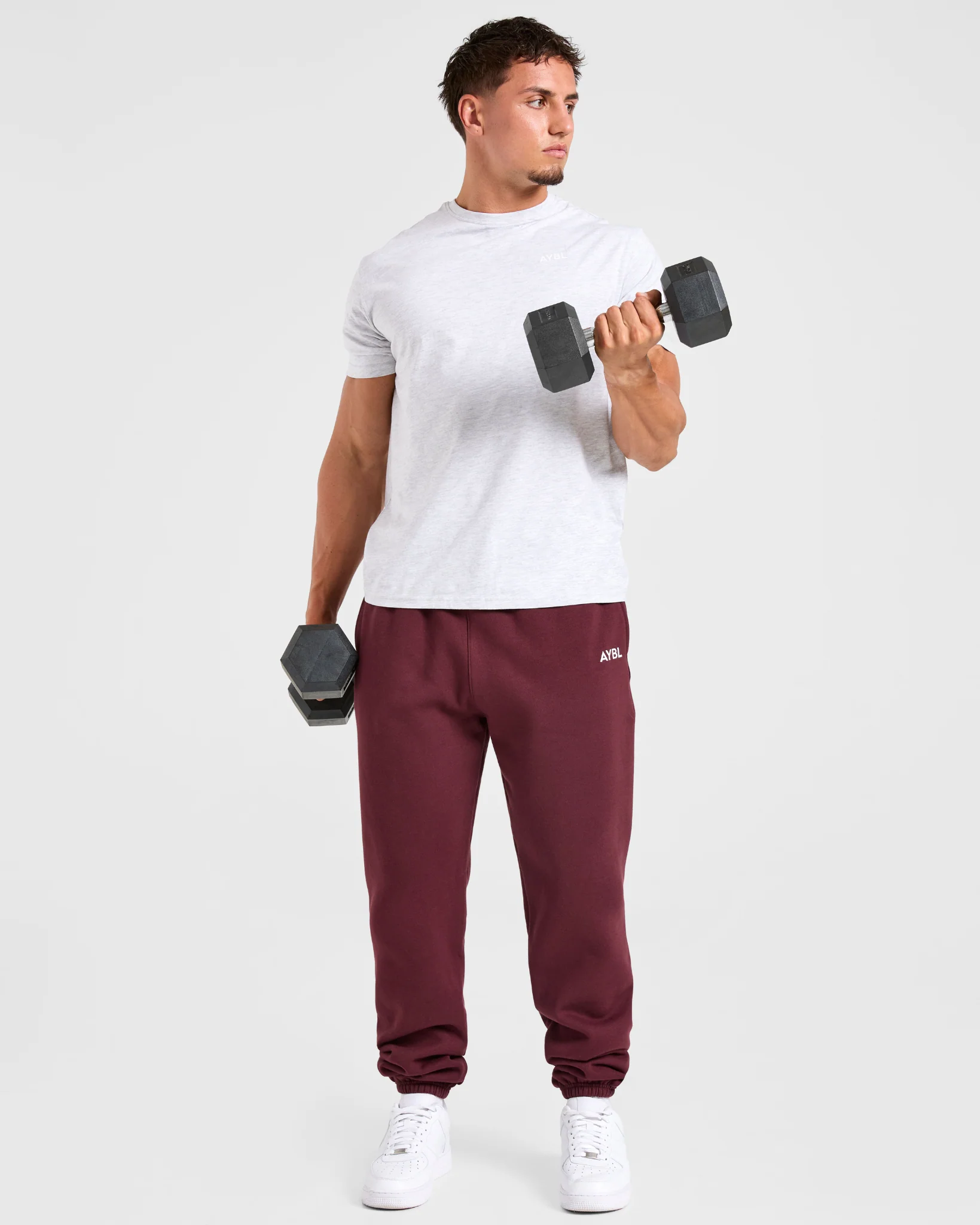Essential Oversized Joggers - Burgundy Rouge - Image 8