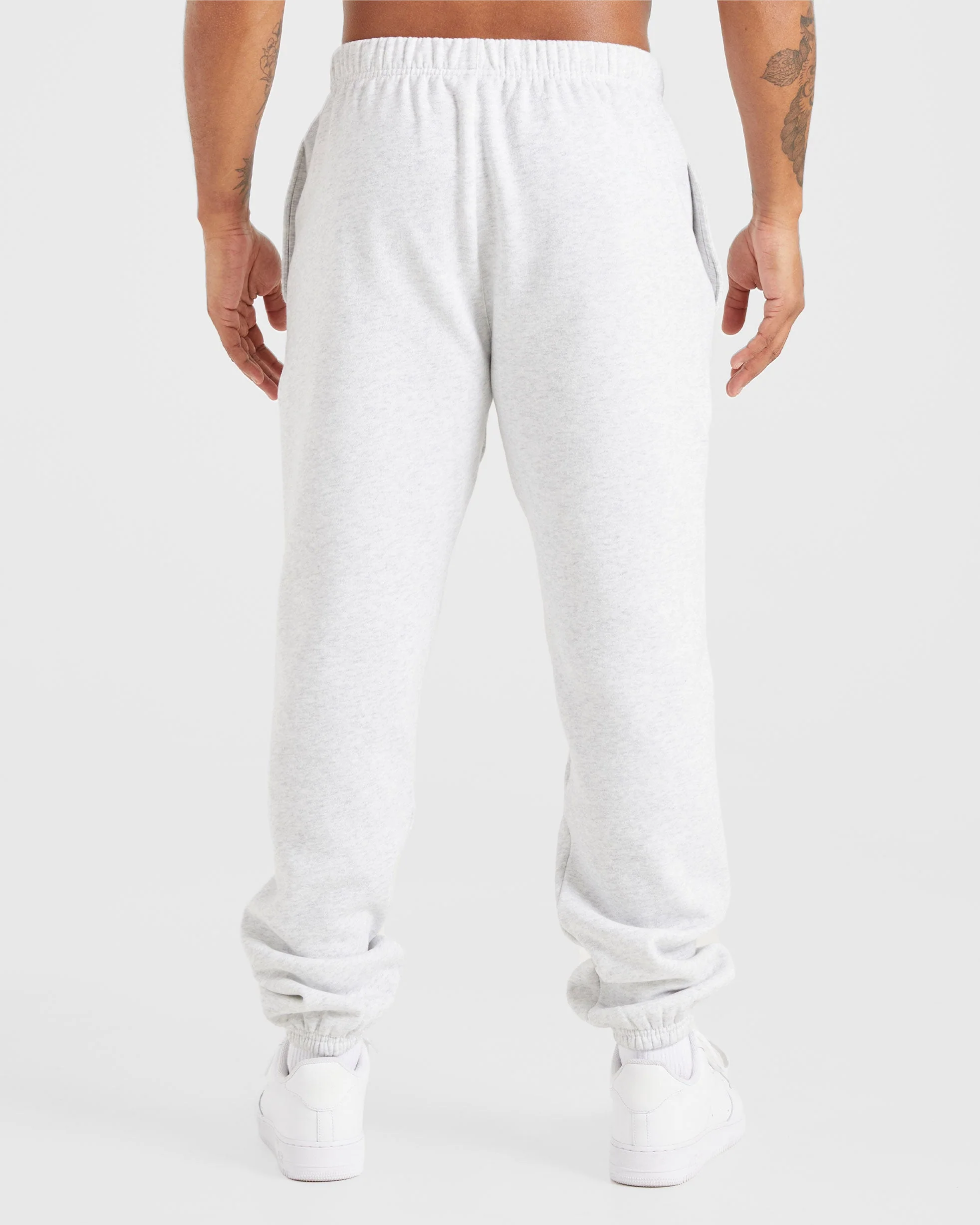Essential Oversized Joggers - Grey Marl - Image 2