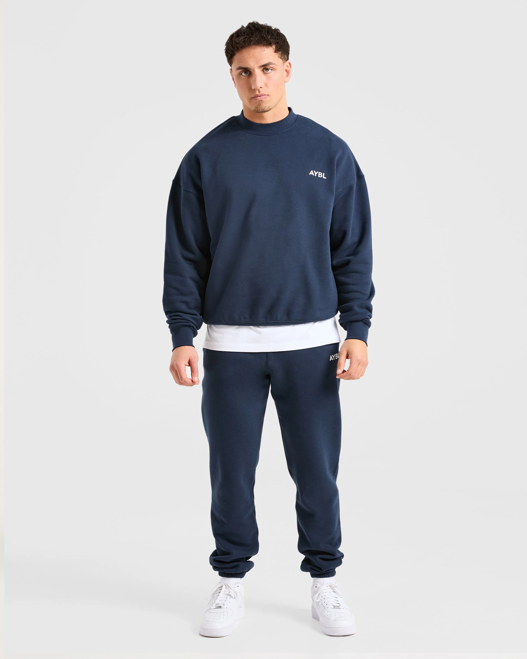 Essential Oversized Joggers - Navy - Image 3