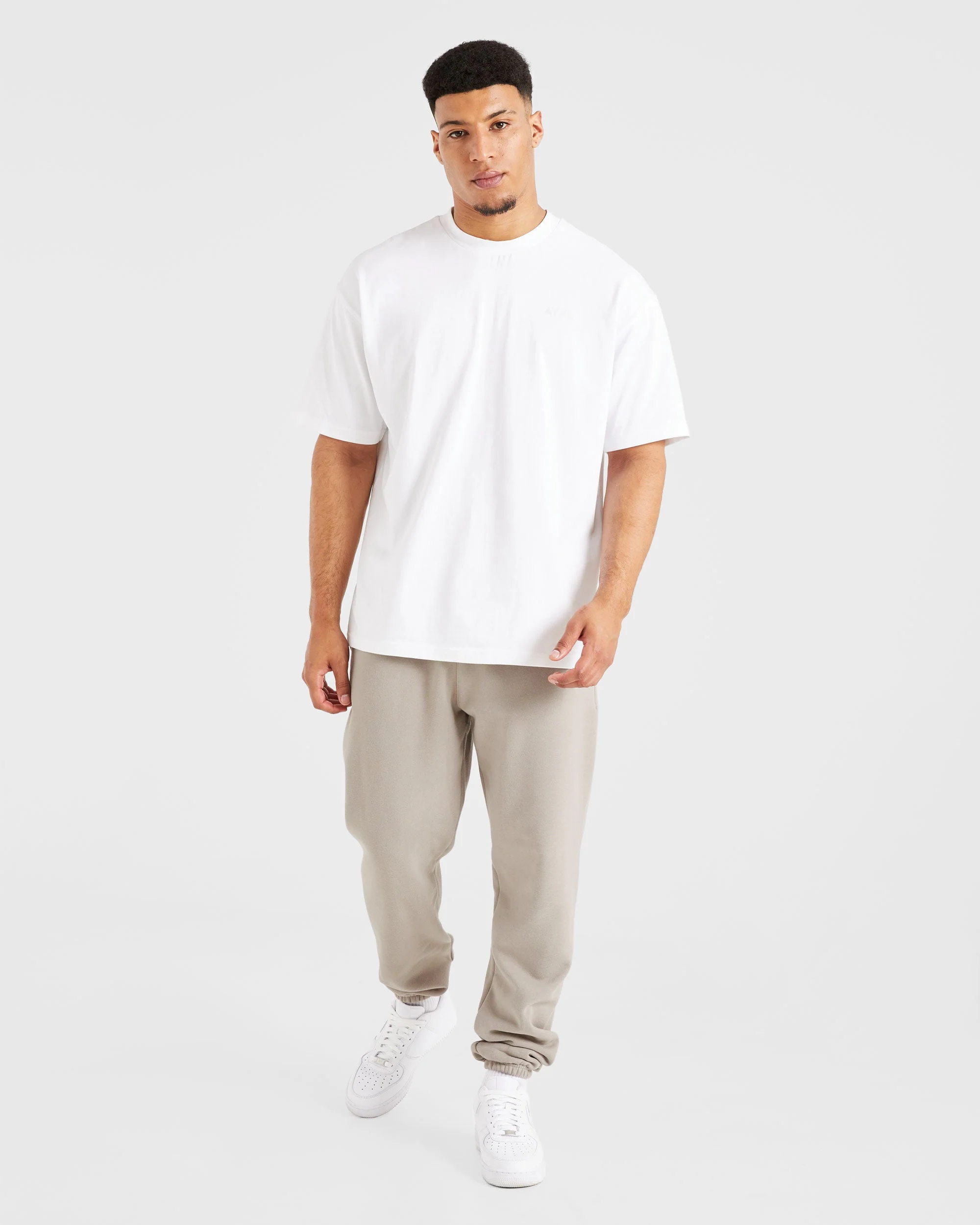 Essential Oversized Joggers - Stone - Image 3