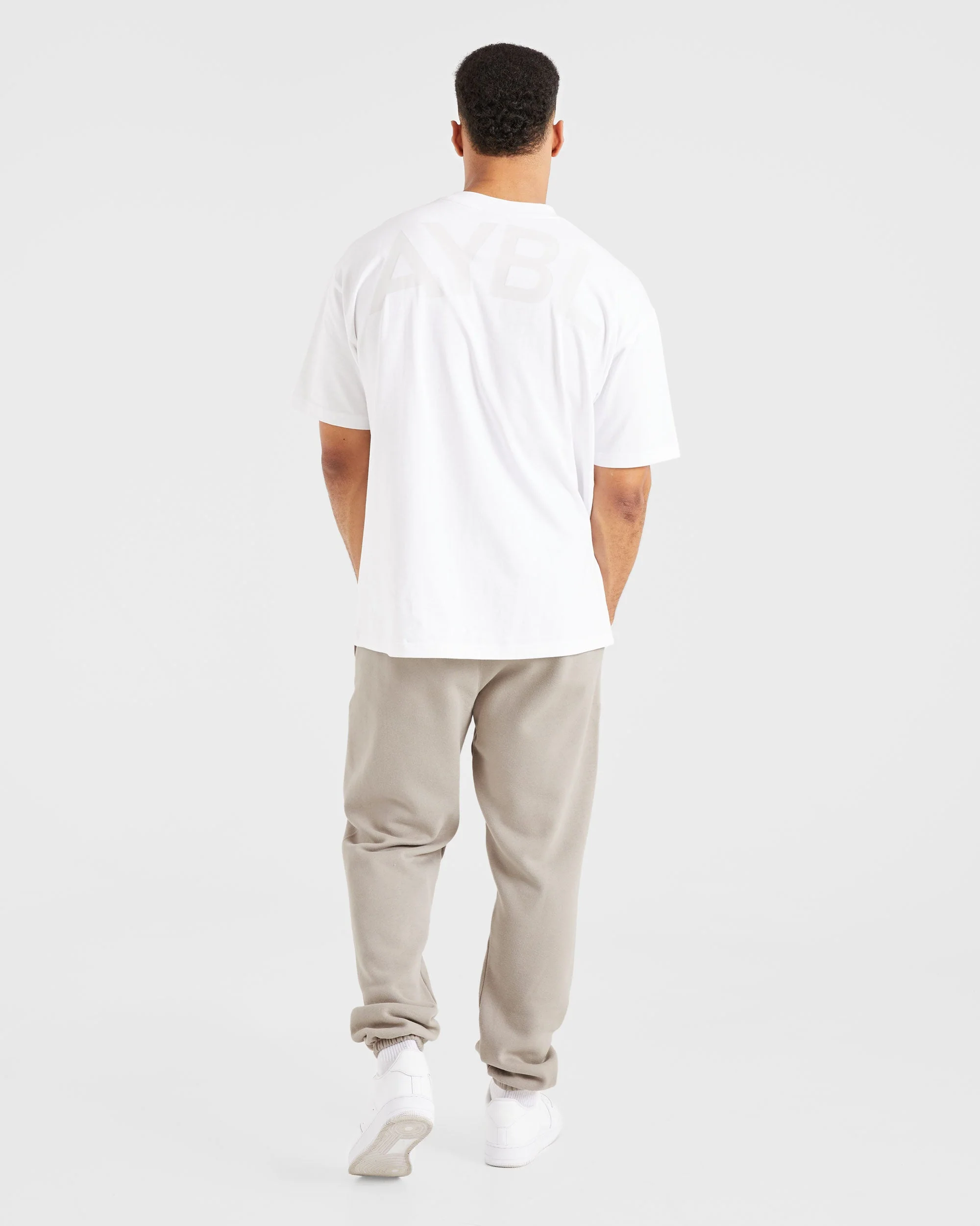Essential Oversized Joggers - Stone - Image 4