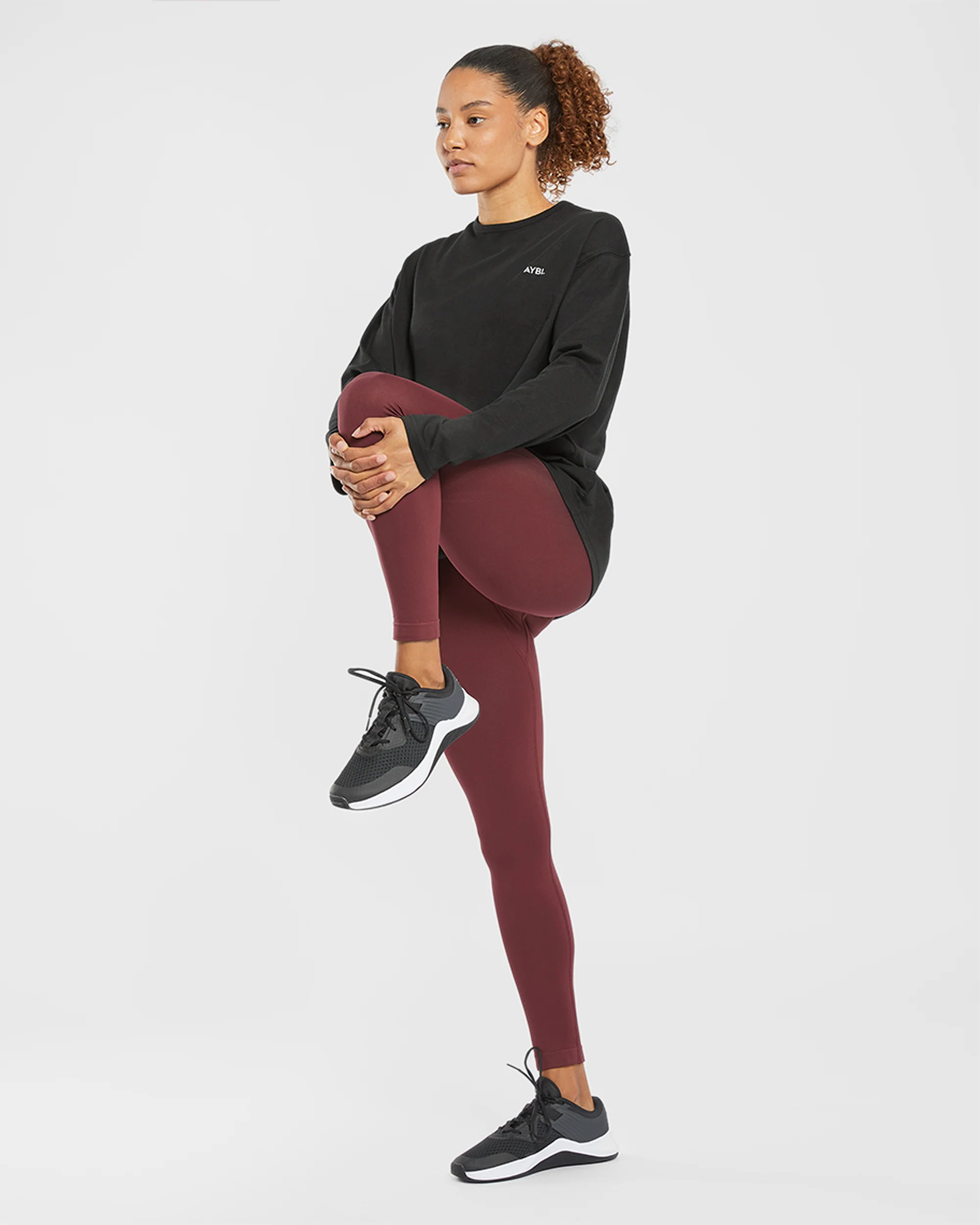 Essential Oversized Long Sleeve T Shirt - Noir - Image 7