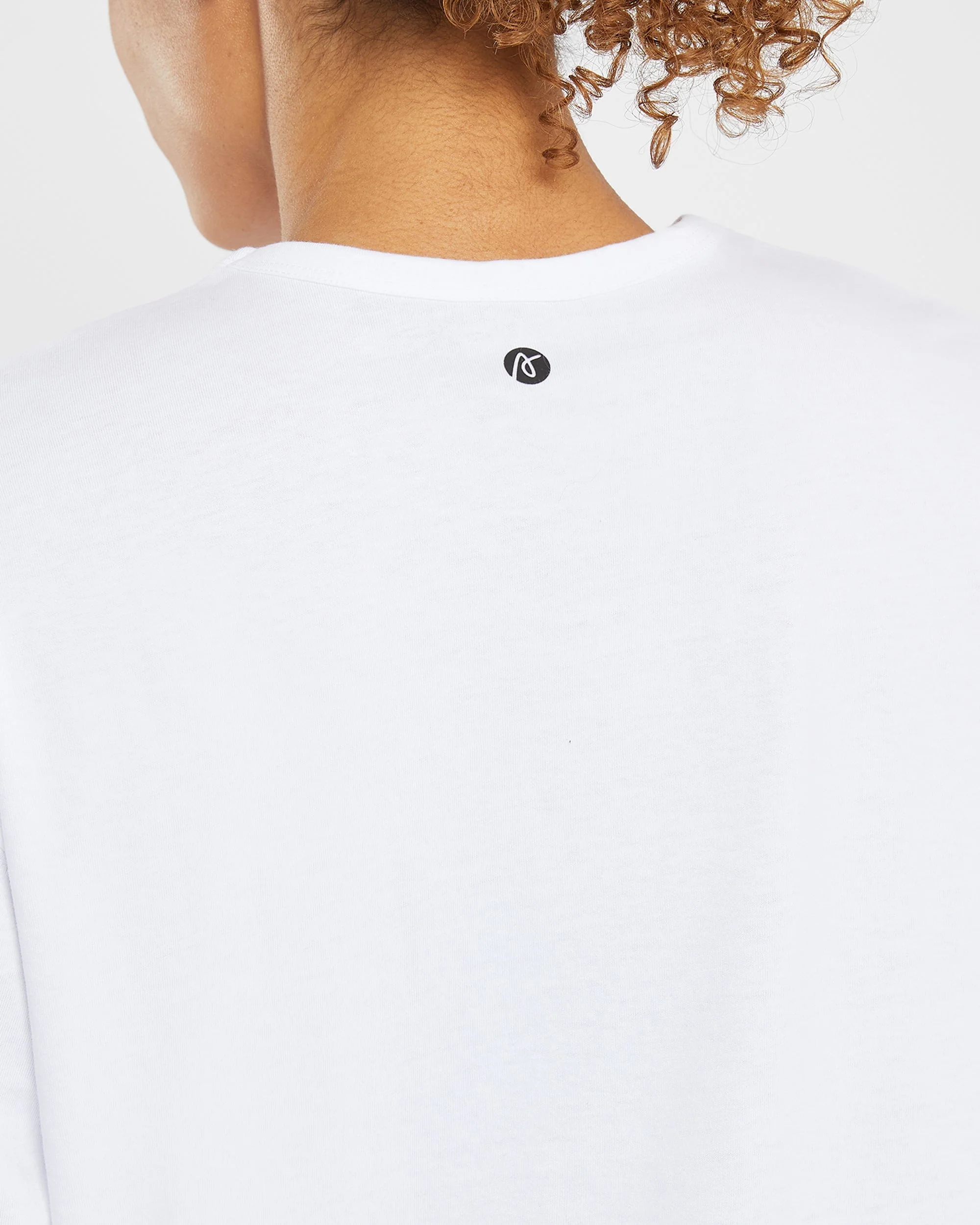 Essential Oversized Long Sleeve T Shirt - Blanc - Image 6