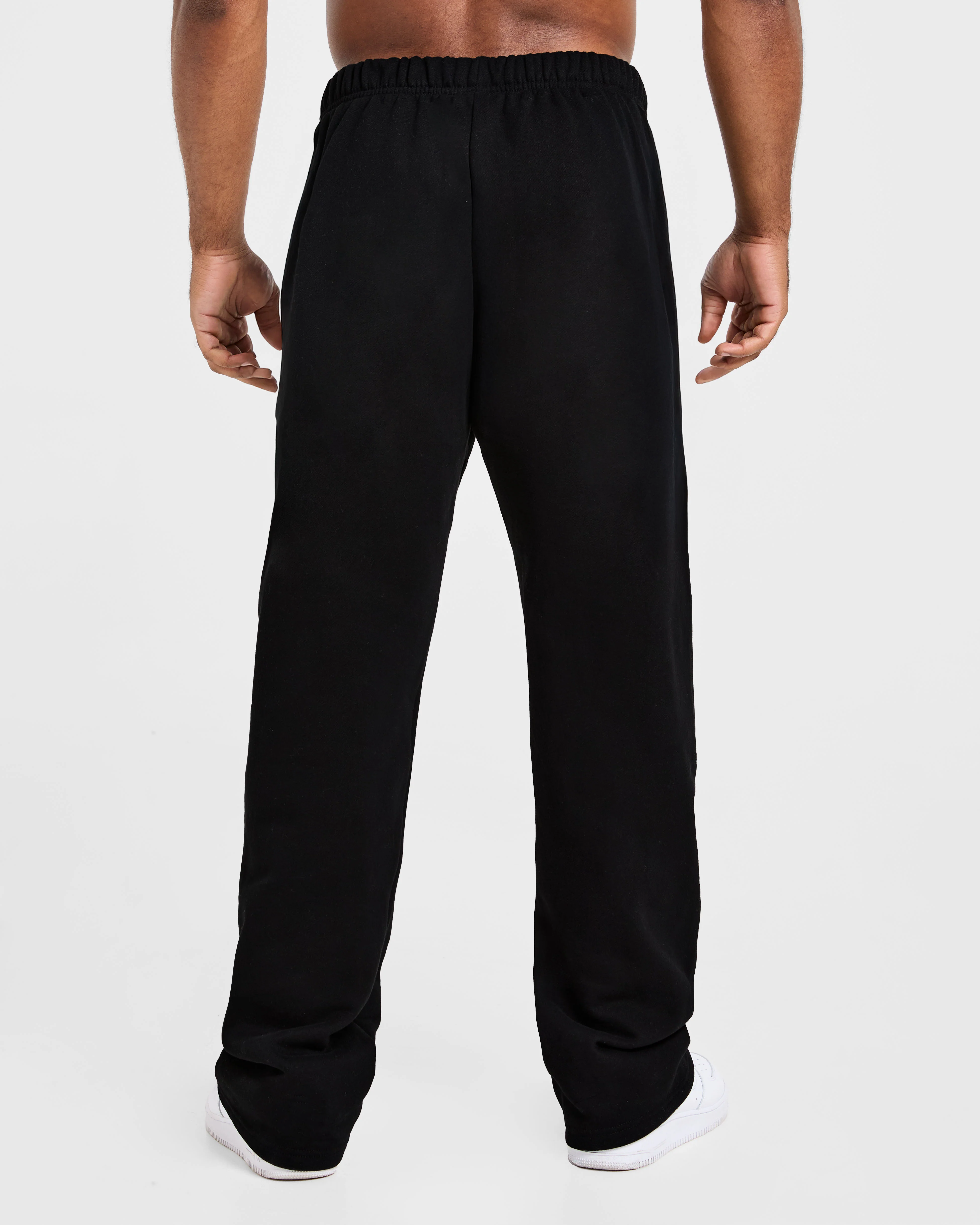 Essential Oversized Straight Leg Joggers - Noir - Image 2