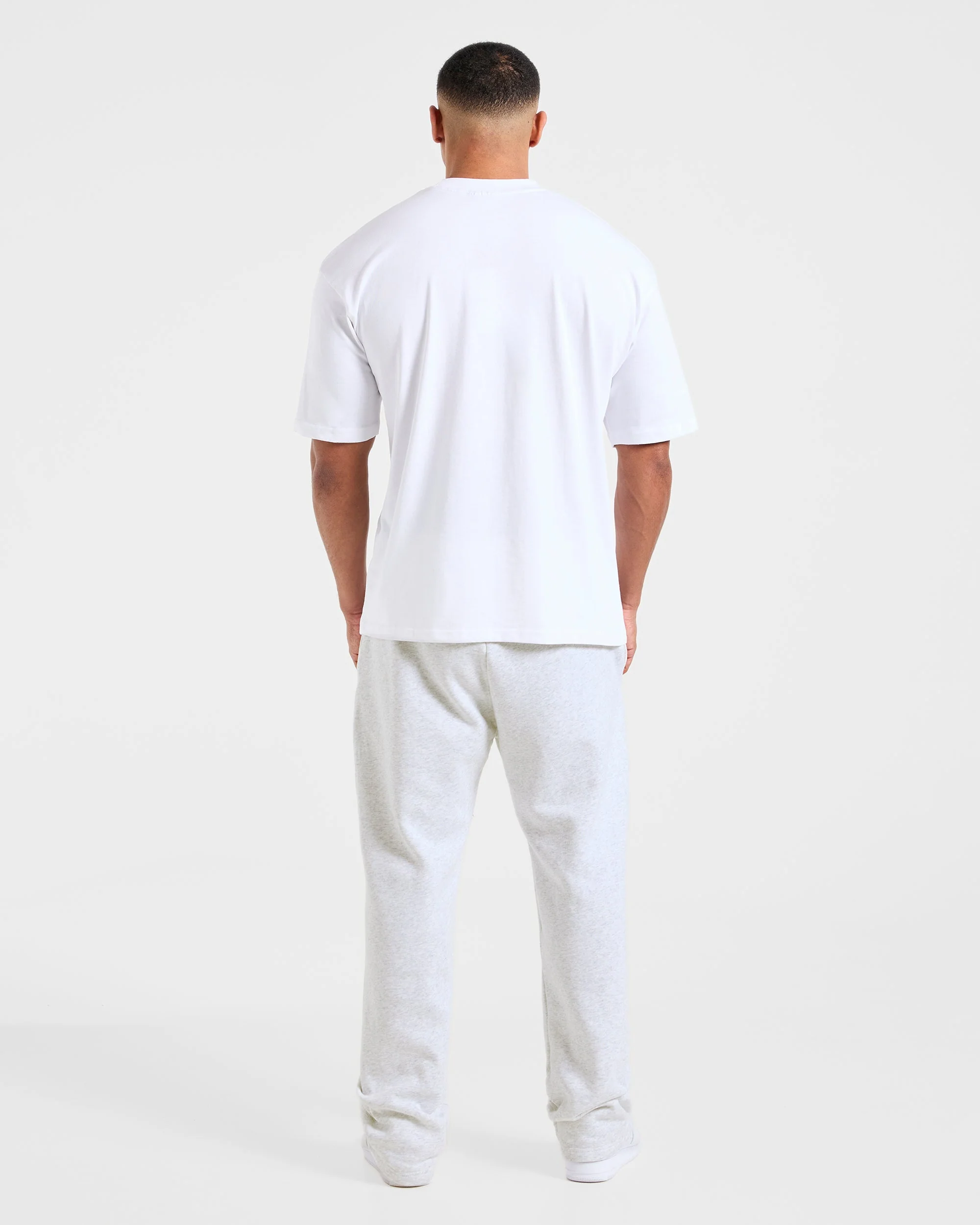 Essential Oversized Straight Leg Joggers - Gris Marl - Image 4