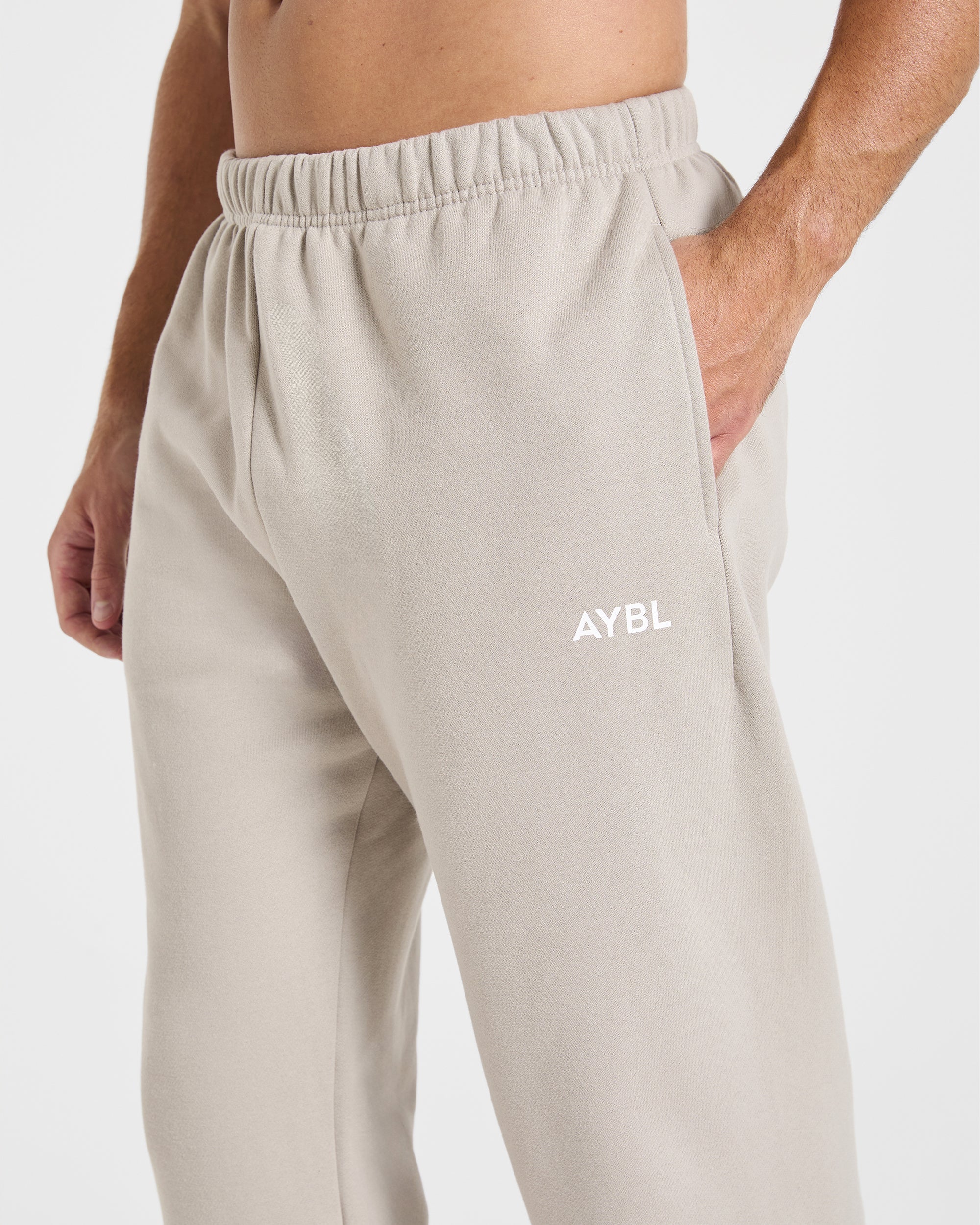 Essential Oversized Straight Leg Joggers - Stone - Image 5