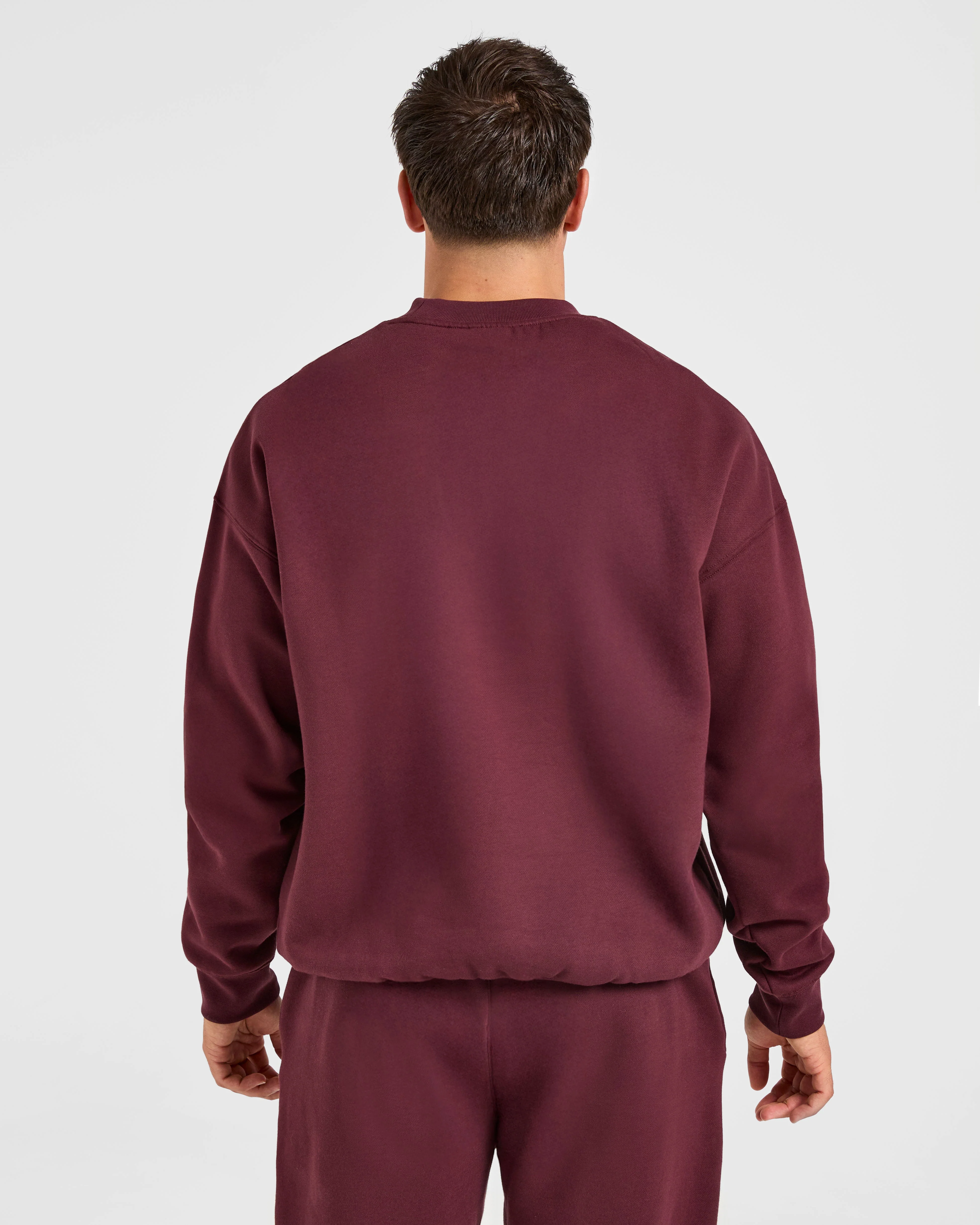 Essential Oversized Sweater - Burgundy Rouge - Image 2
