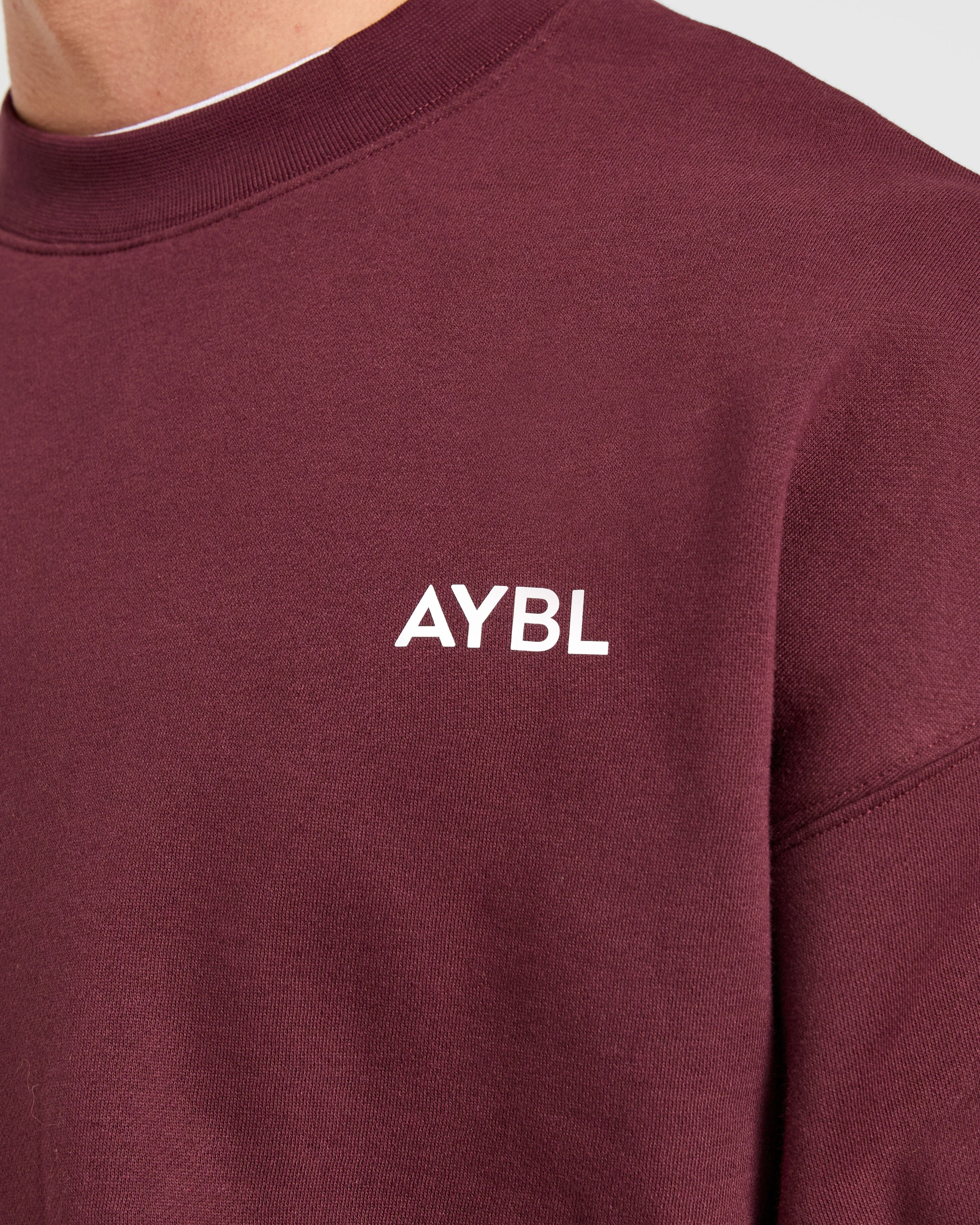 Essential Oversized Sweater - Burgundy Rouge - Image 5