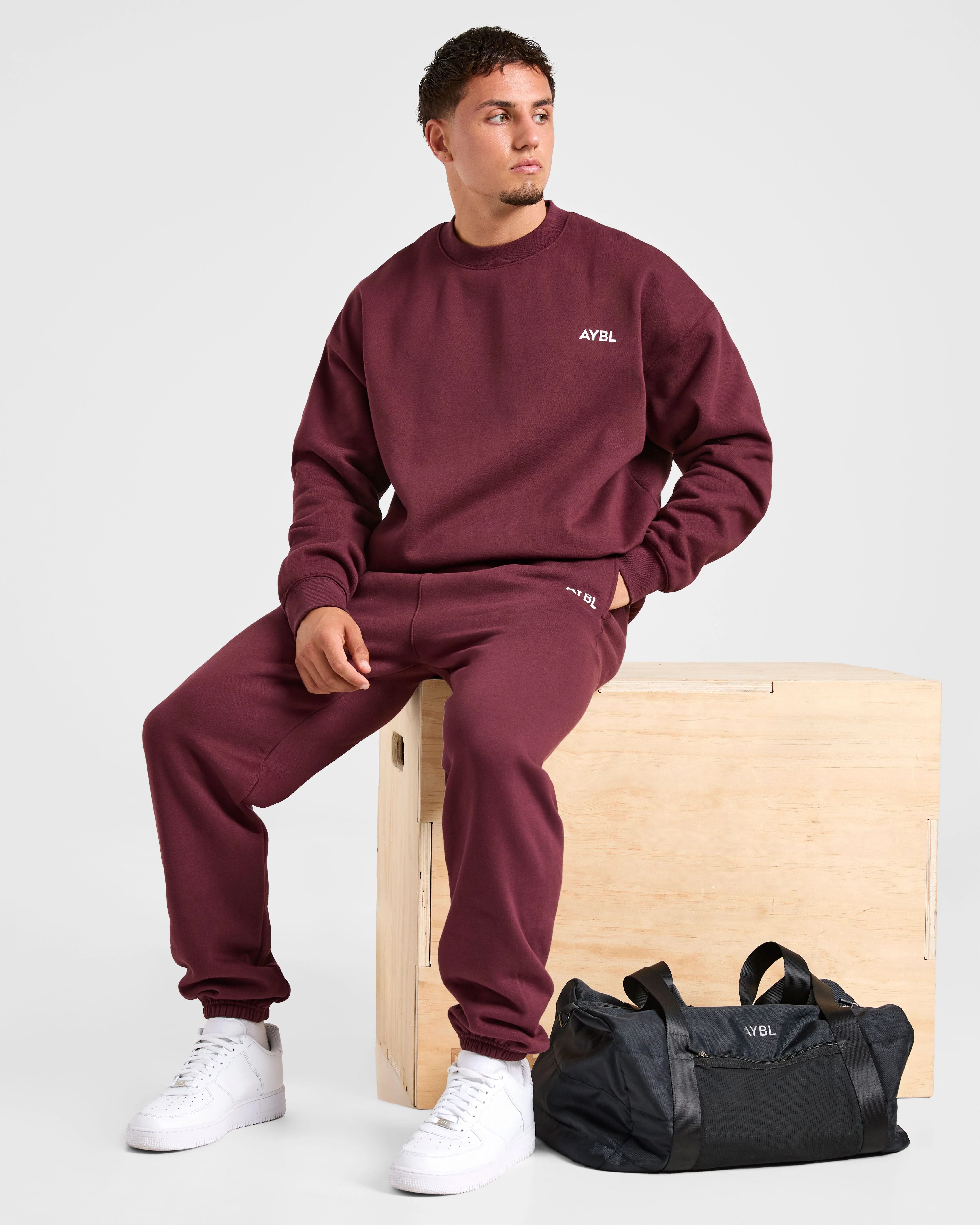 Essential Oversized Sweater - Burgundy Rouge - Image 8