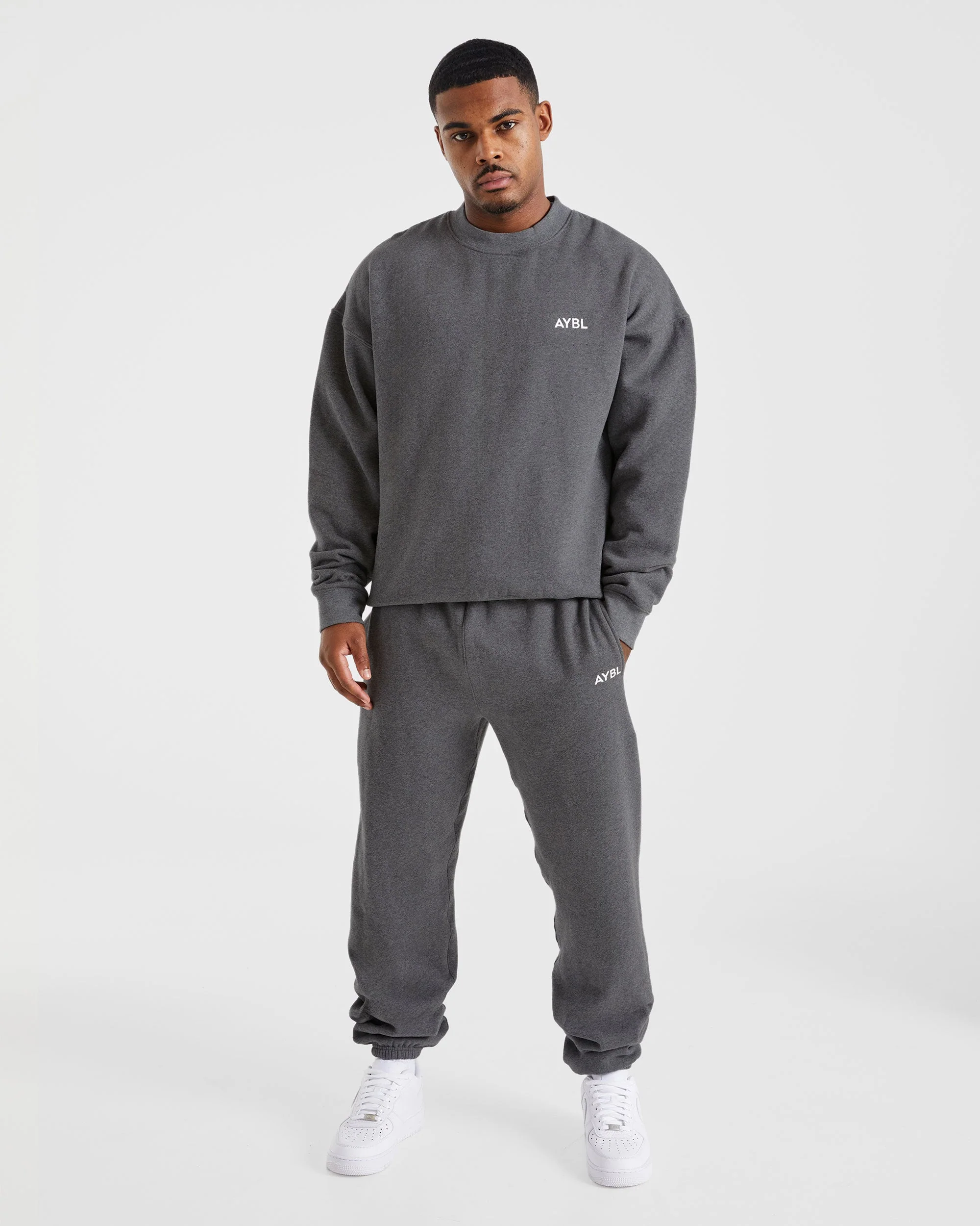 Essential Oversized Sweater - Charcoal Marl - Image 3