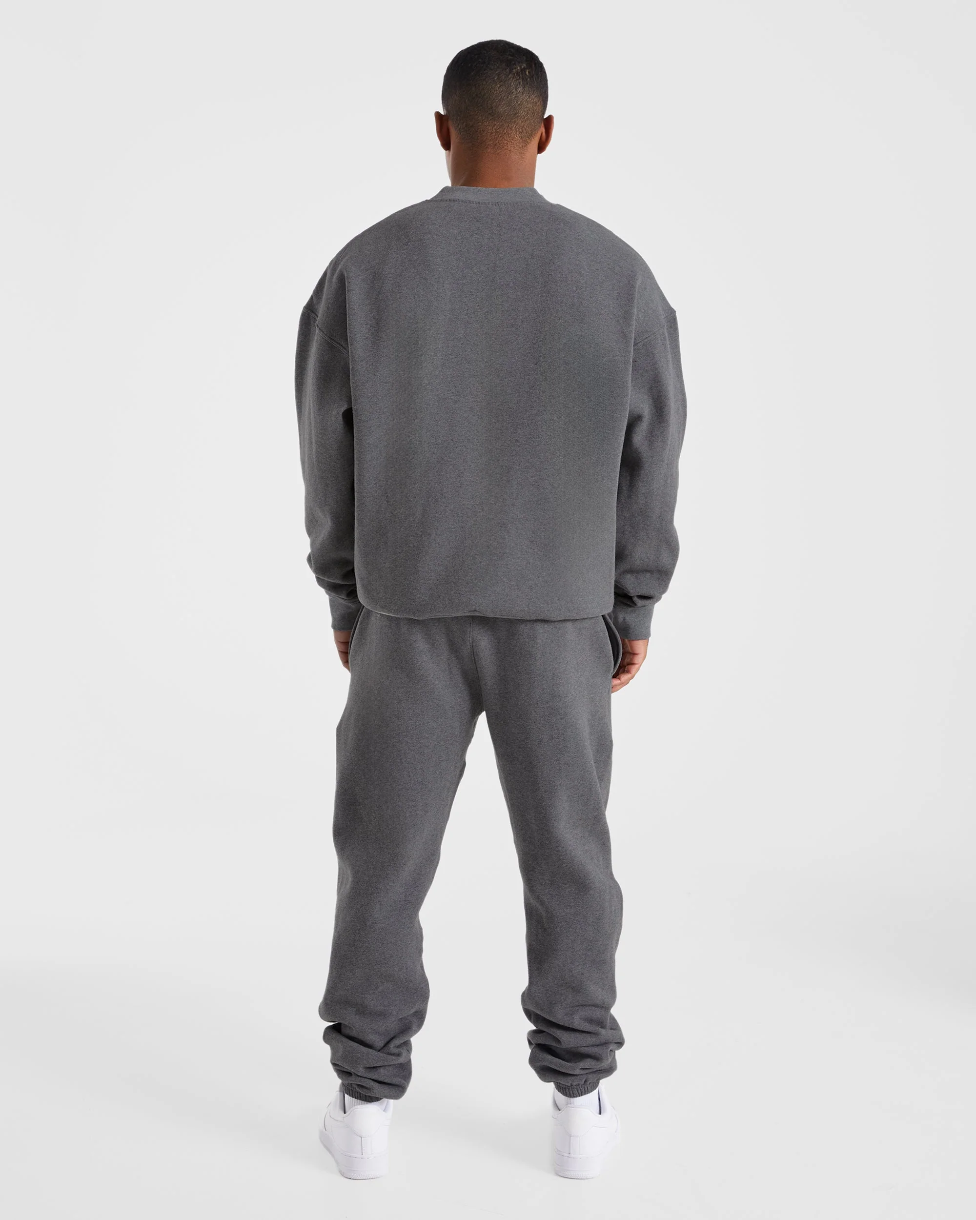 Essential Oversized Sweater - Charcoal Marl - Image 4