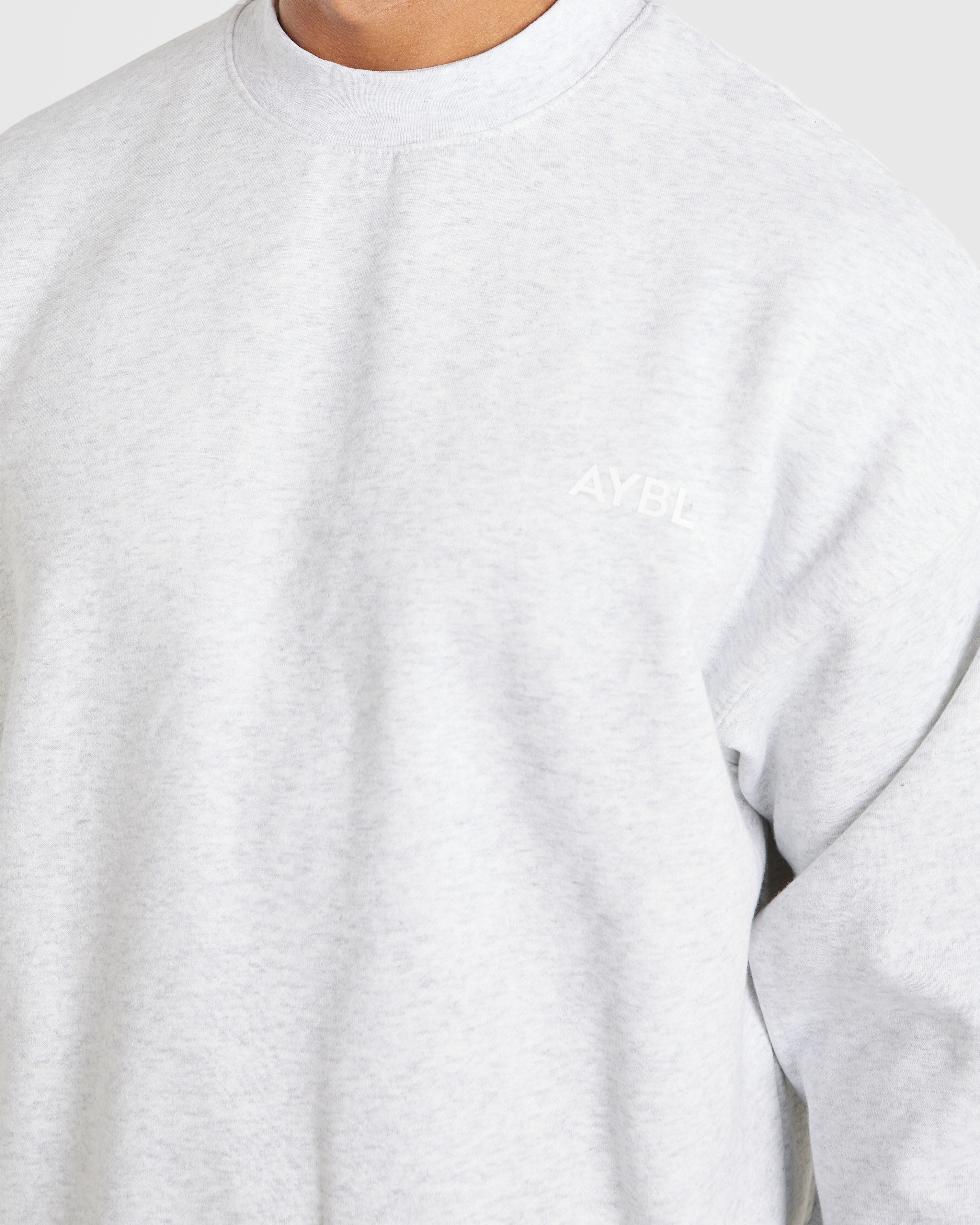 Essential Oversized Sweater - Grey Marl - Image 5