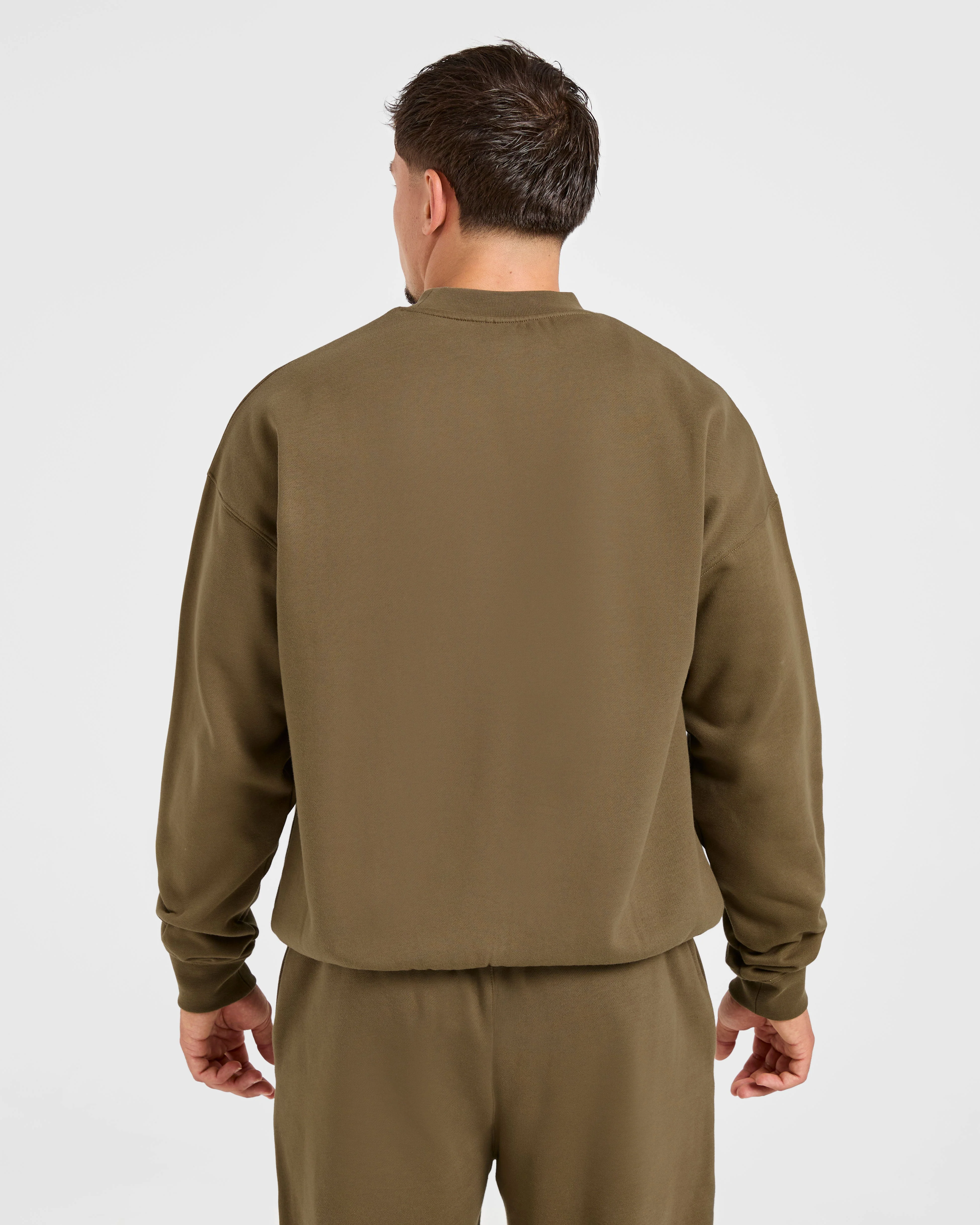 Essential Oversized Sweater - Olive Vert - Image 2