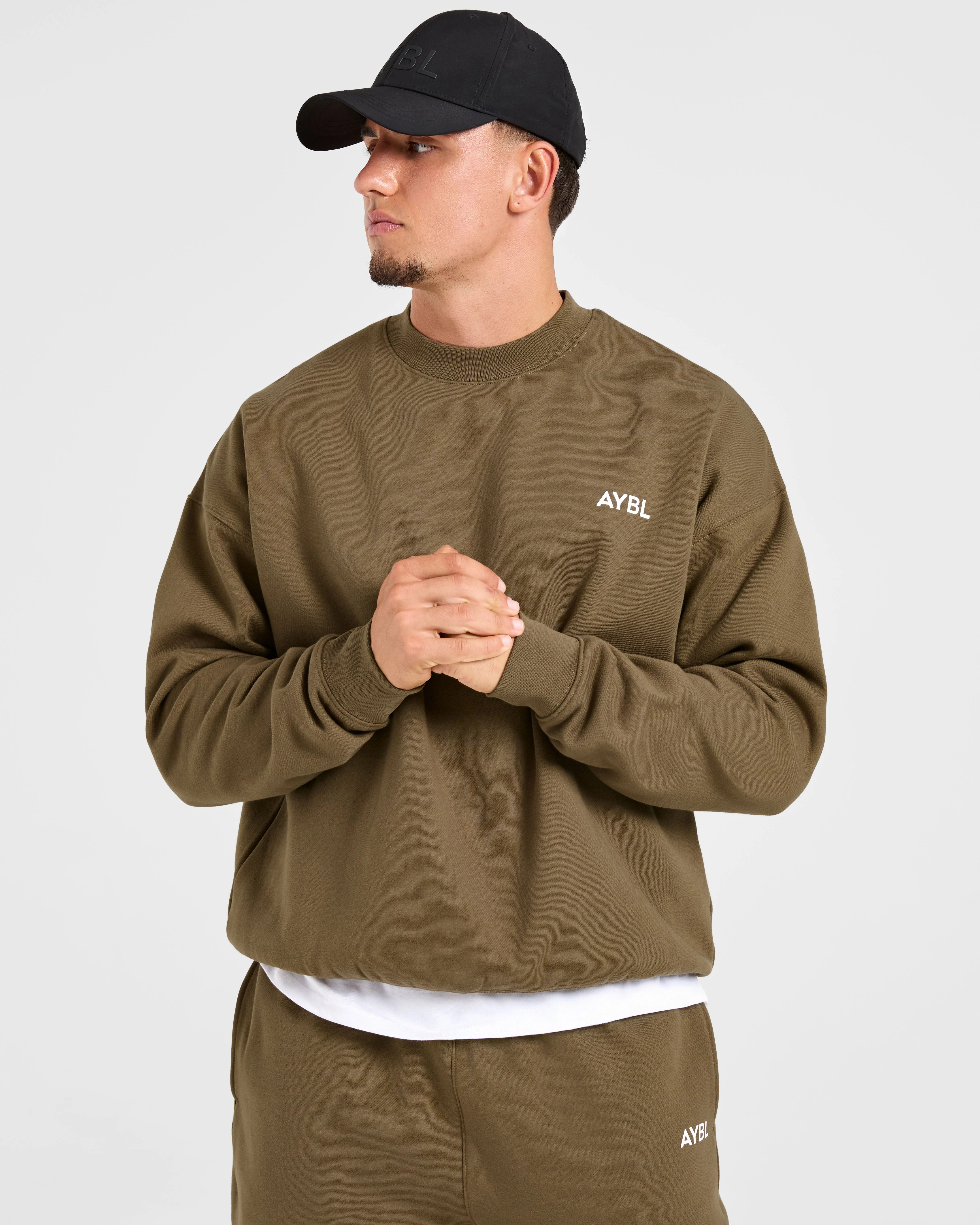 Essential Oversized Sweater - Olive Vert - Image 7