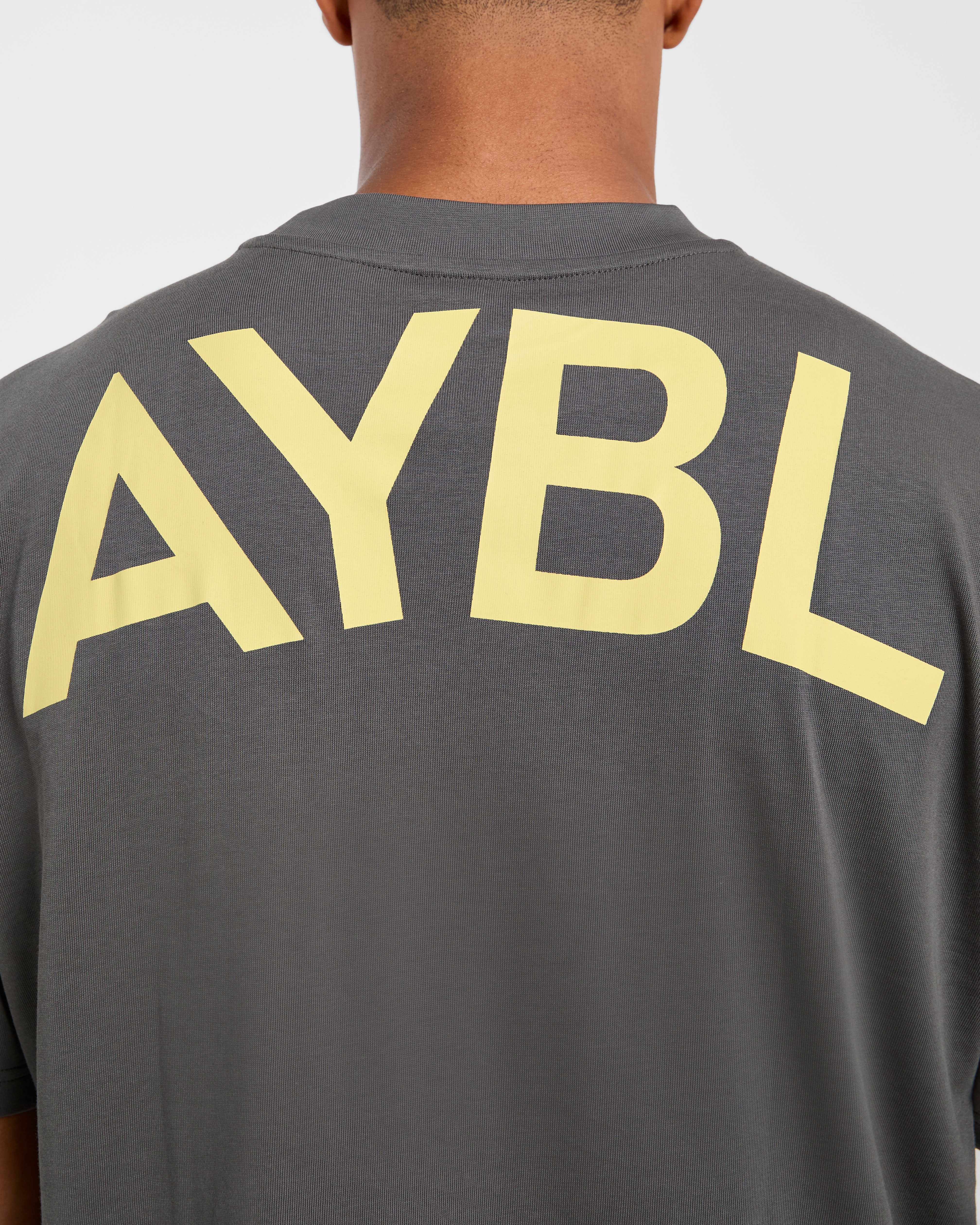 Essential Oversized T Shirt - Charcoal/Butter - Image 6