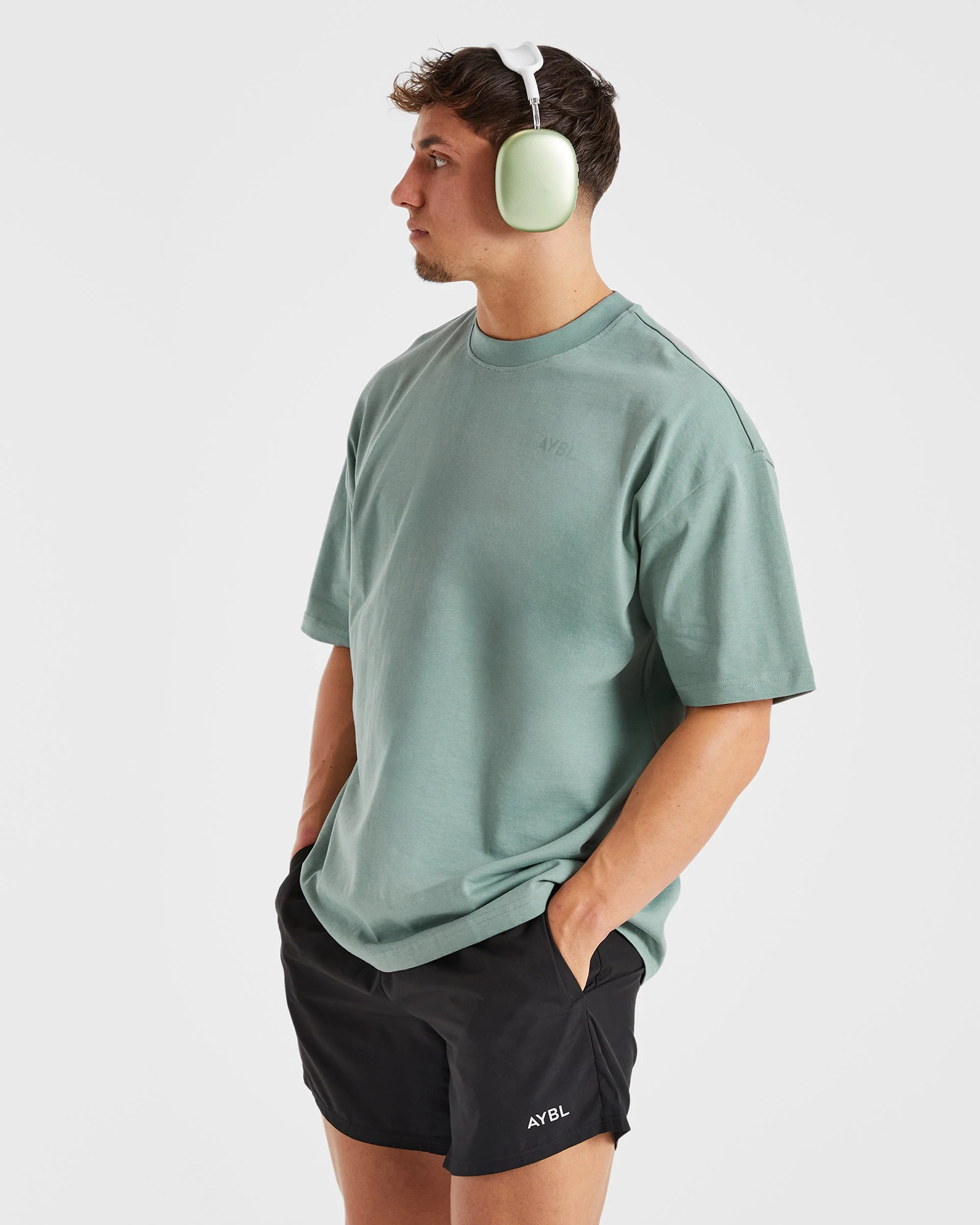 Essential Oversized T Shirt - Slate Vert - Image 7