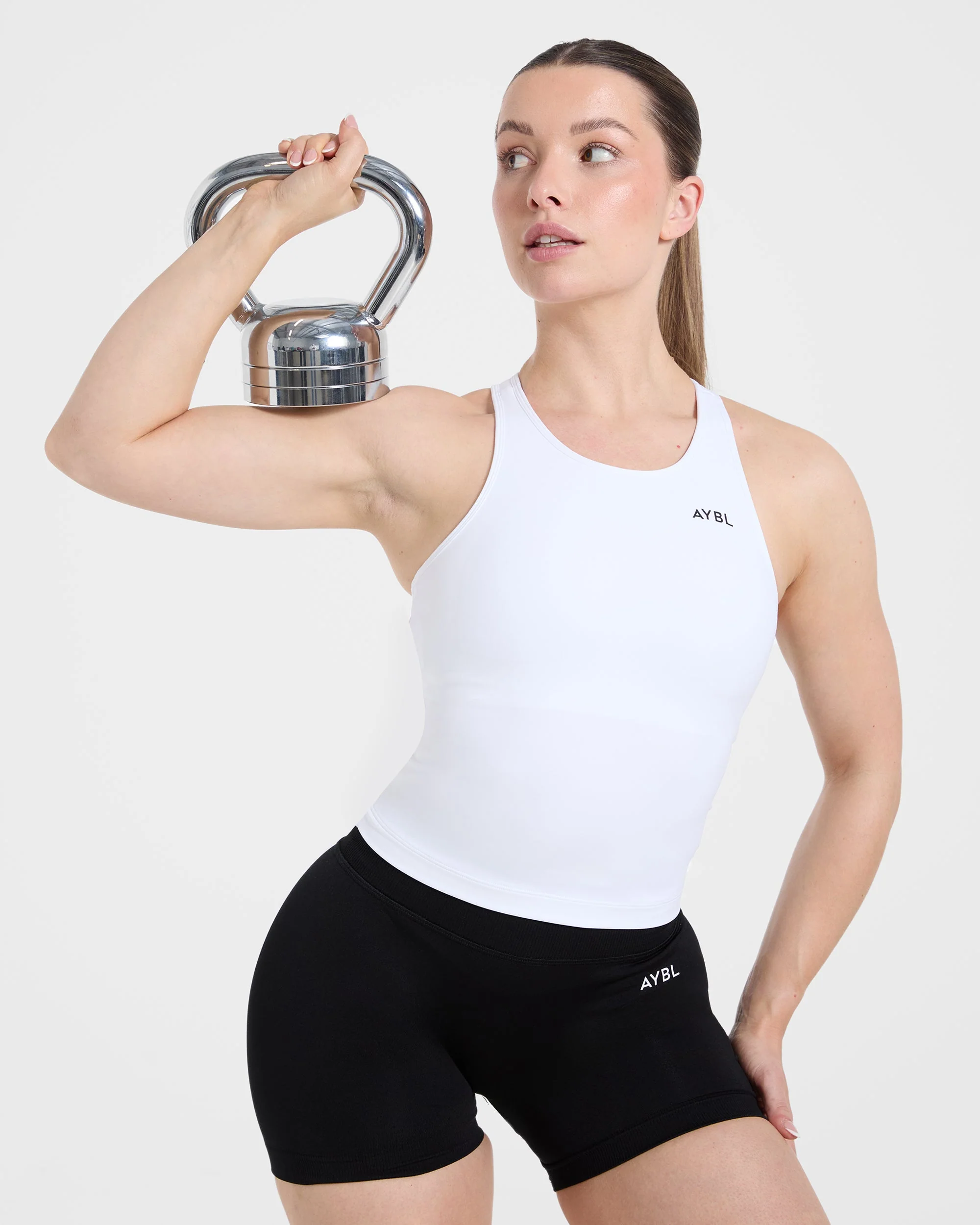 Essential Racerback Tank Top - Blanc - Image 7