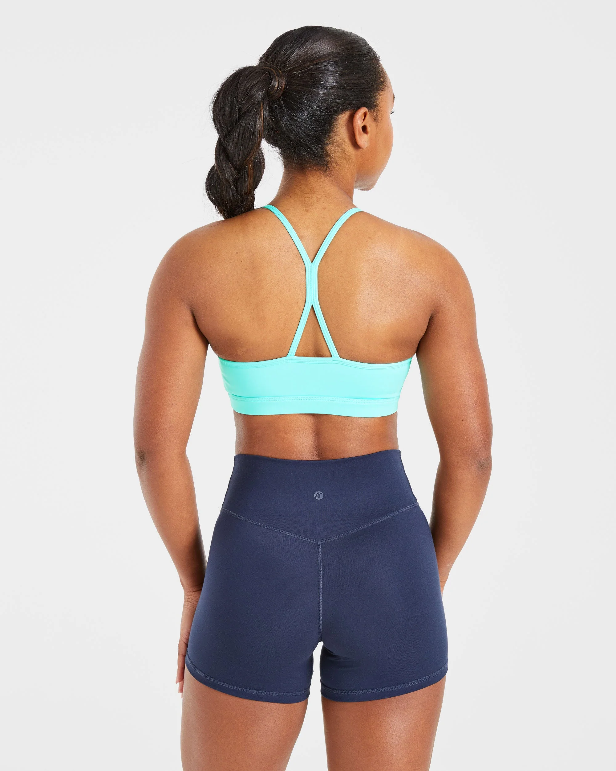 Essential Ruched Sports Bra - Aqua Bleu - Image 2