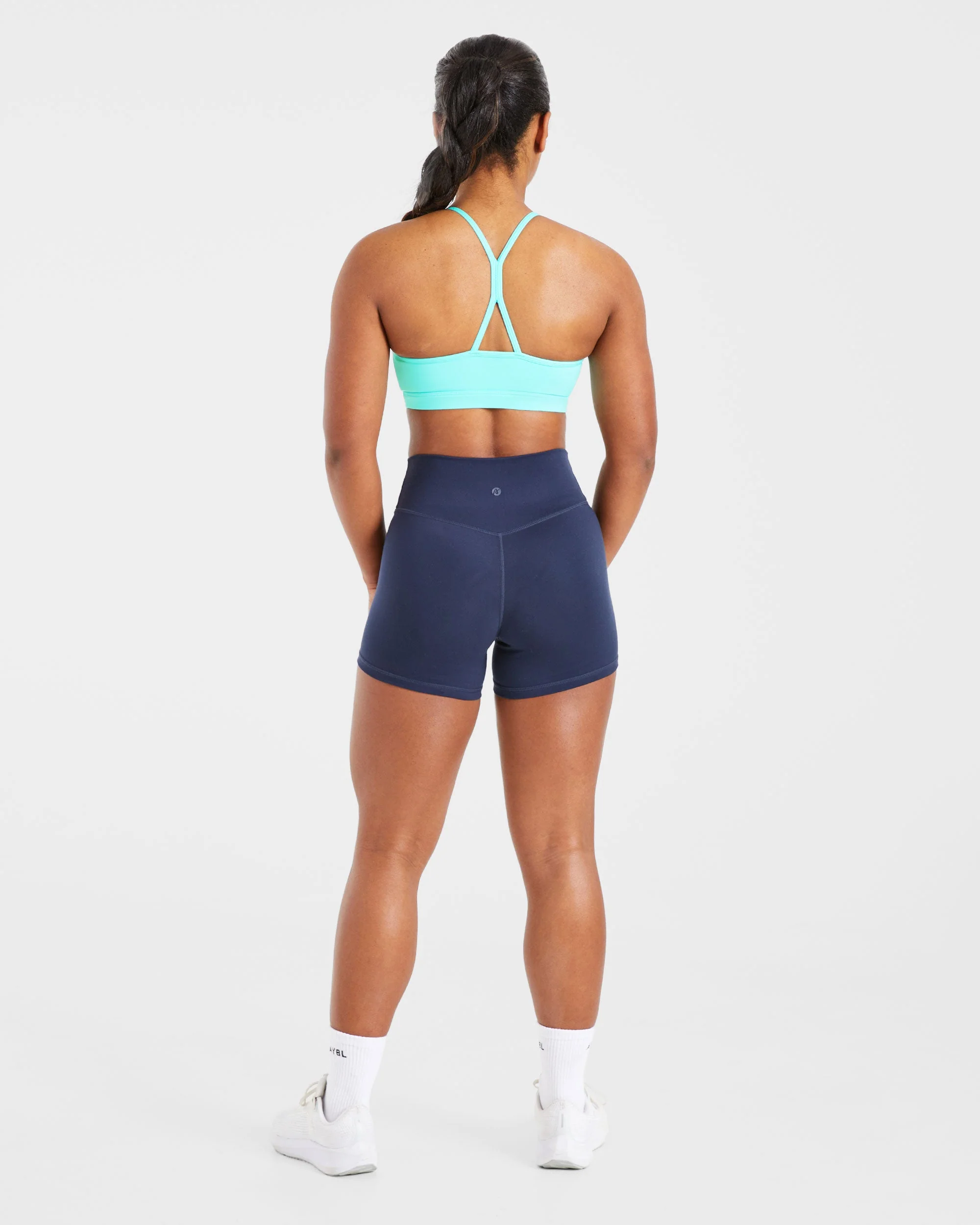 Essential Ruched Sports Bra - Aqua Bleu - Image 4