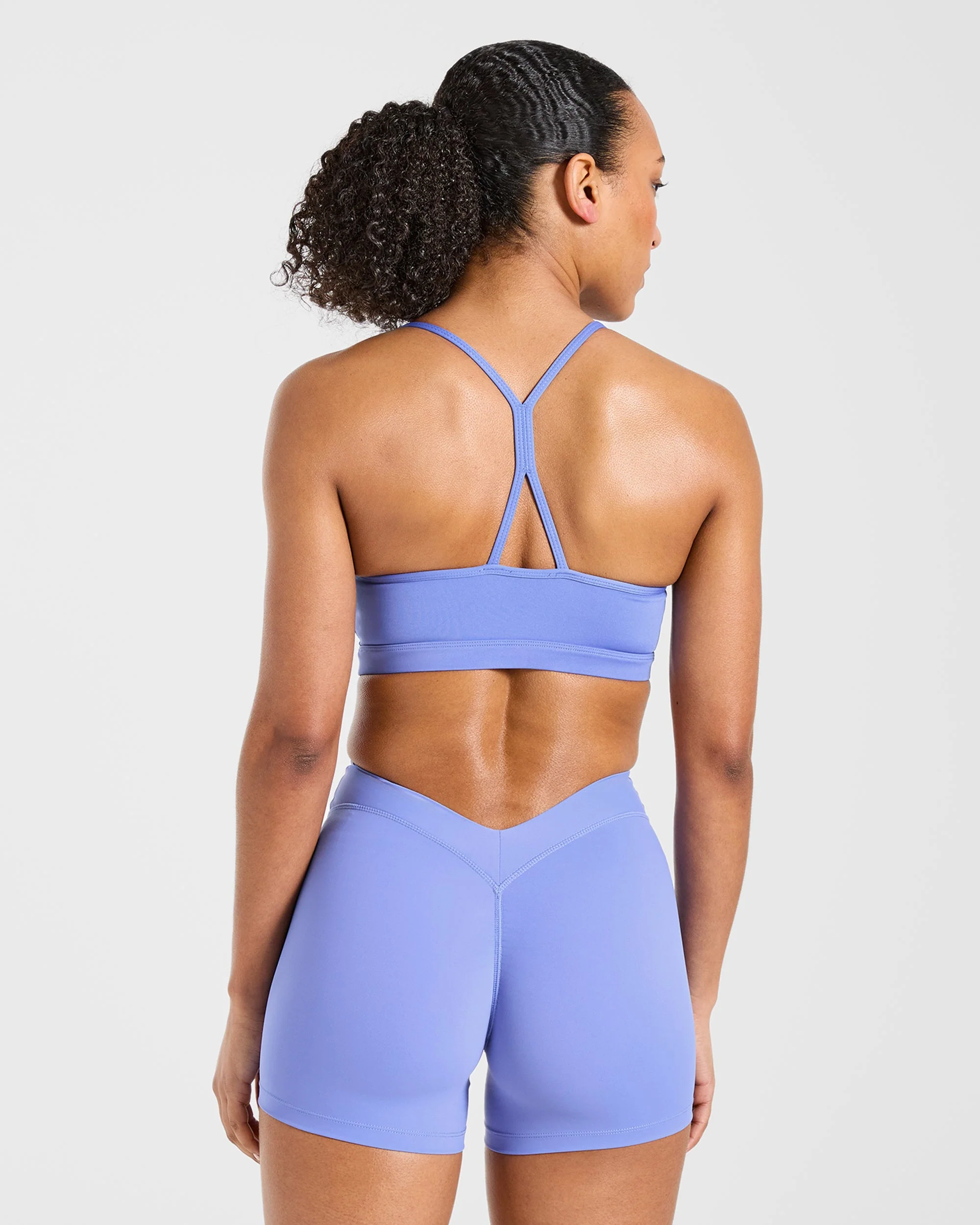 Essential Ruched Sports Bra - Cornflower Violet - Image 2